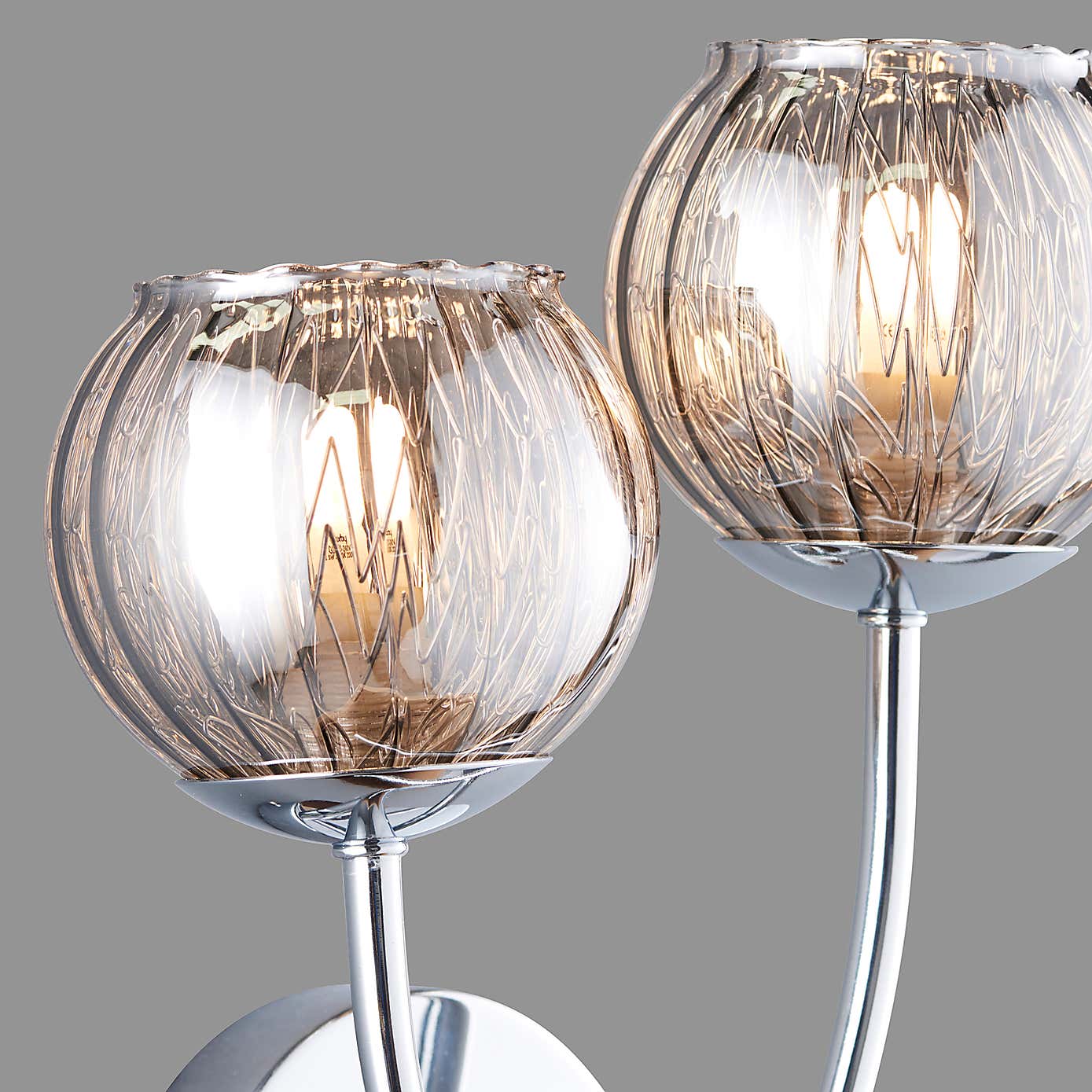 Arta 2 Light Chrome Wall Light