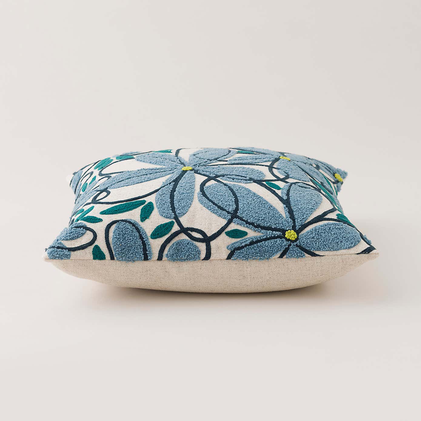 Crewel Work Floral Cushion