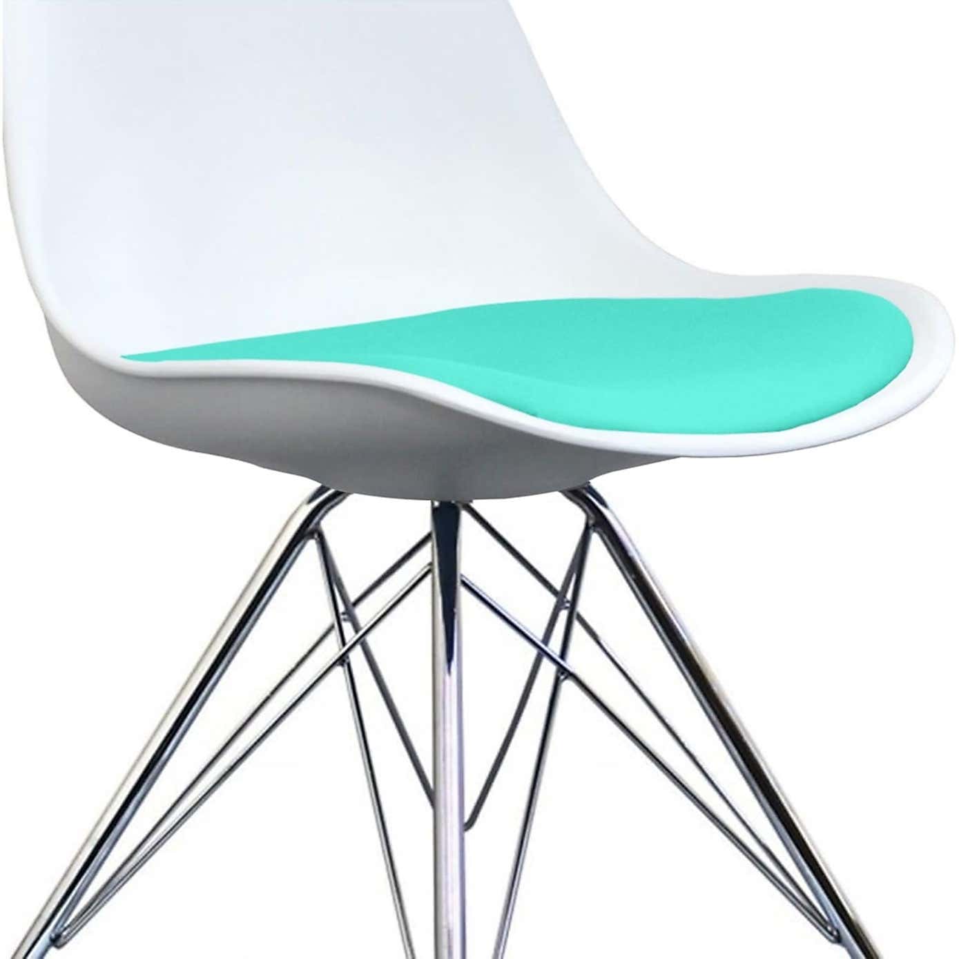 Fusion Living Soho White Plastic Dining Chair