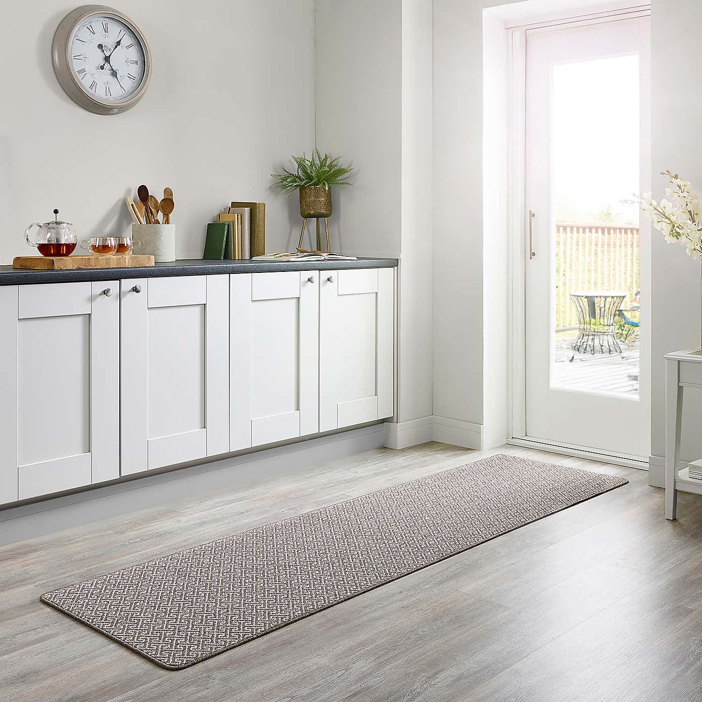 Marvel Boucle Greek Key Washable Runner