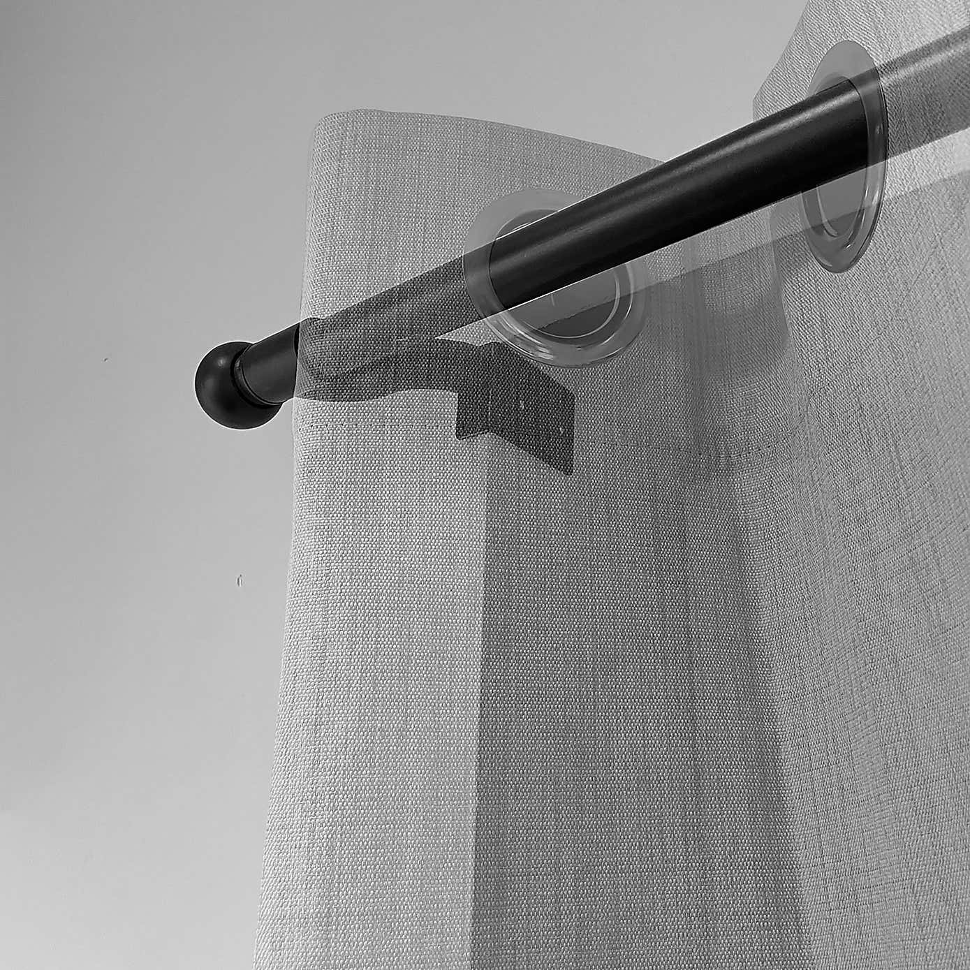 No Drills Extendable Eyelet Curtain Pole