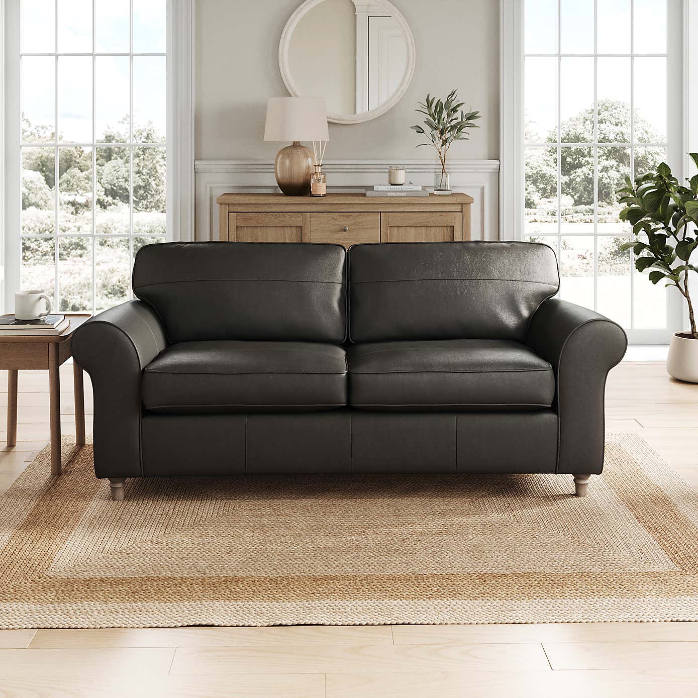 Flori Vintage Leather 3 Seater Sofa