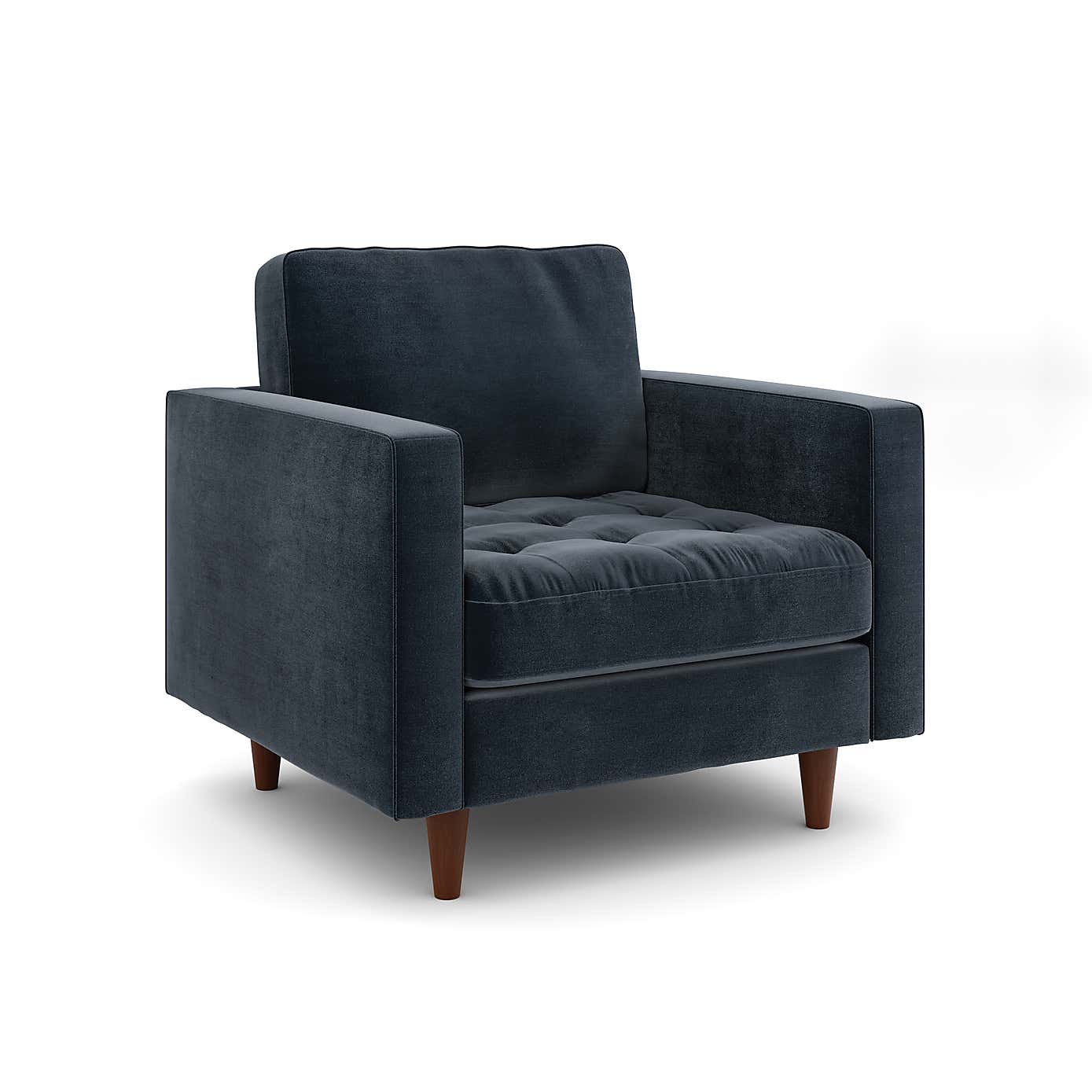 Zoe Casual Sit Velvet Armchair