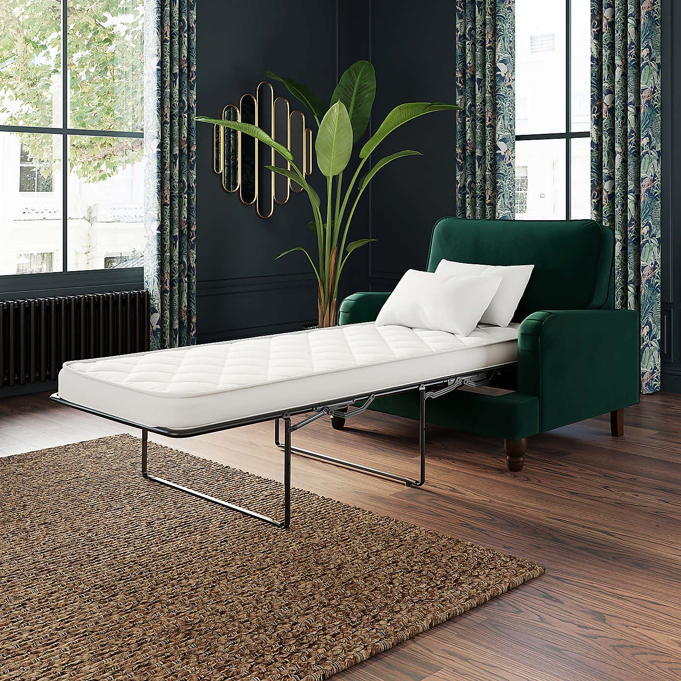 Beatrice Matte Velvet Snuggle Single Sofa Bed