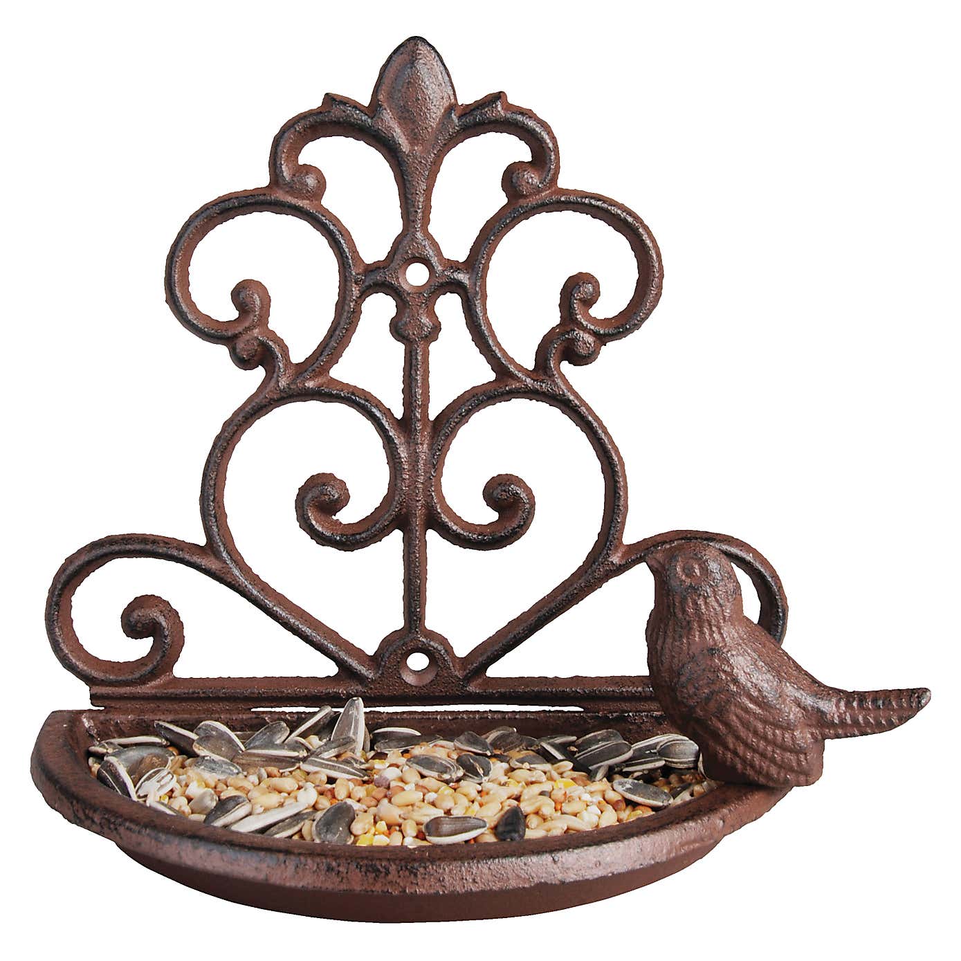 Fallen Fruits Cast Iron Wall Bird Feeder
