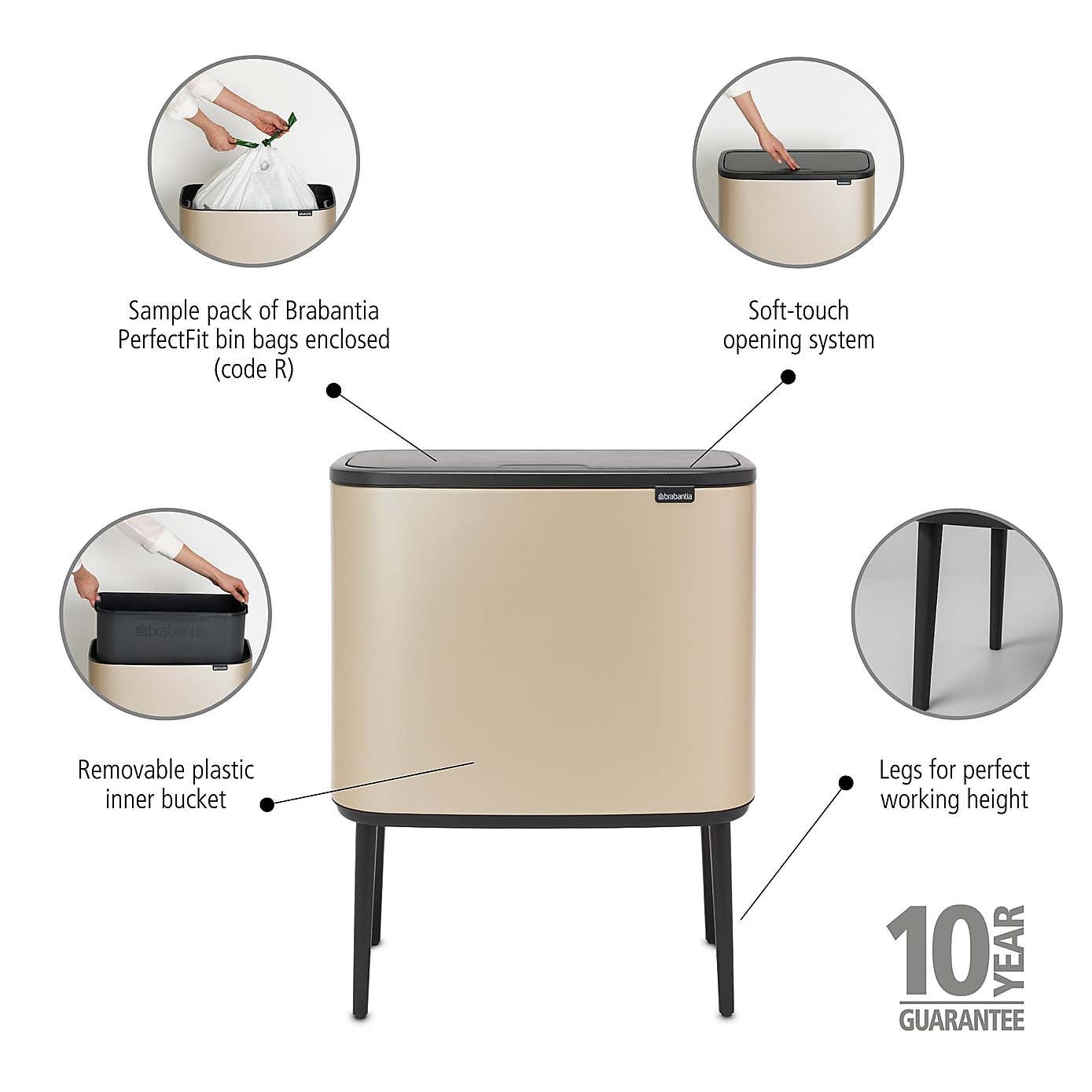 Brabantia Bo 36L Touch Bin Hi
