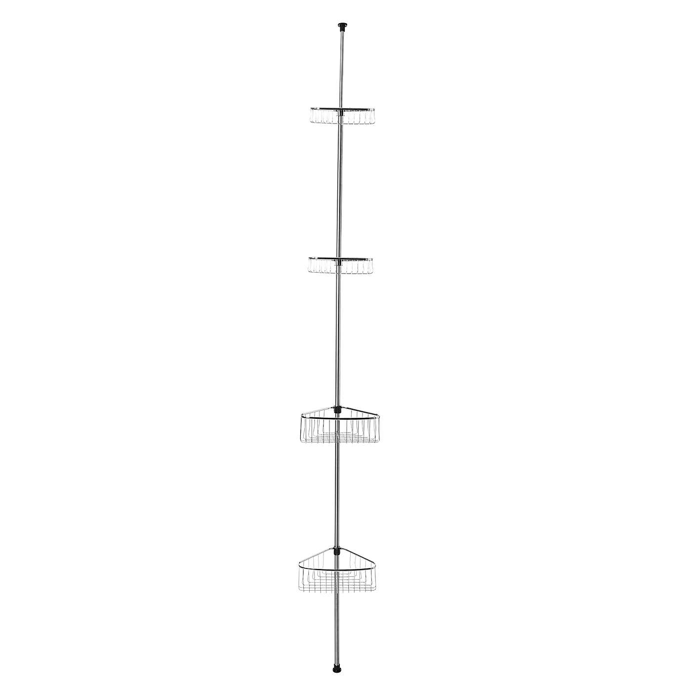 Bathroom Basics Extendable 4-Tier Corner Caddy