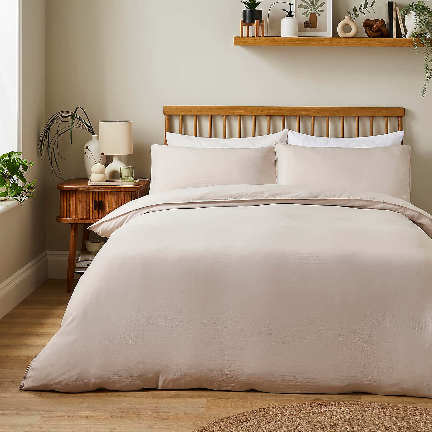 Super Soft Washed Microfibre Plain Standard Pillowcase Pair