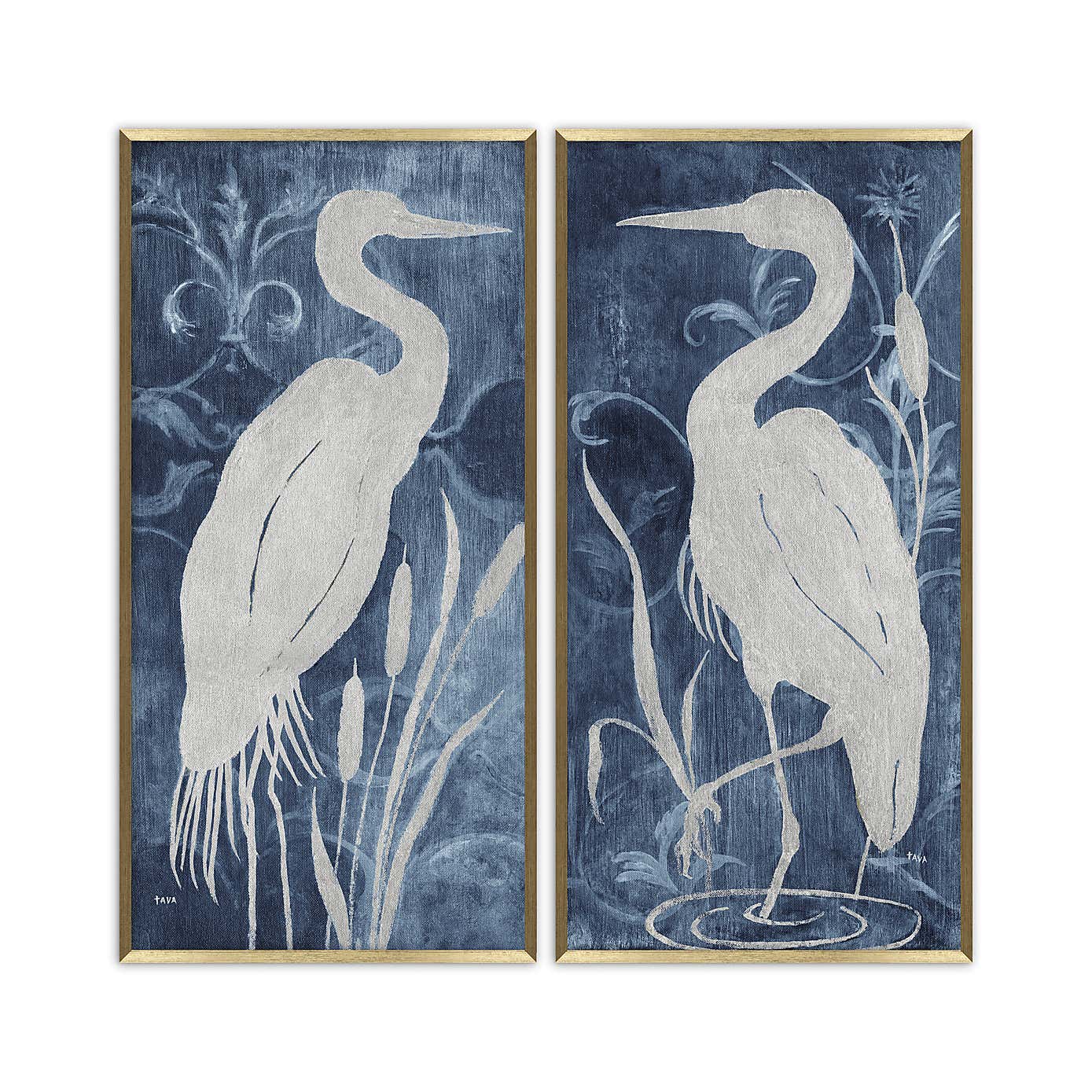 Set of 2 Elegant Egrets Framed Prints