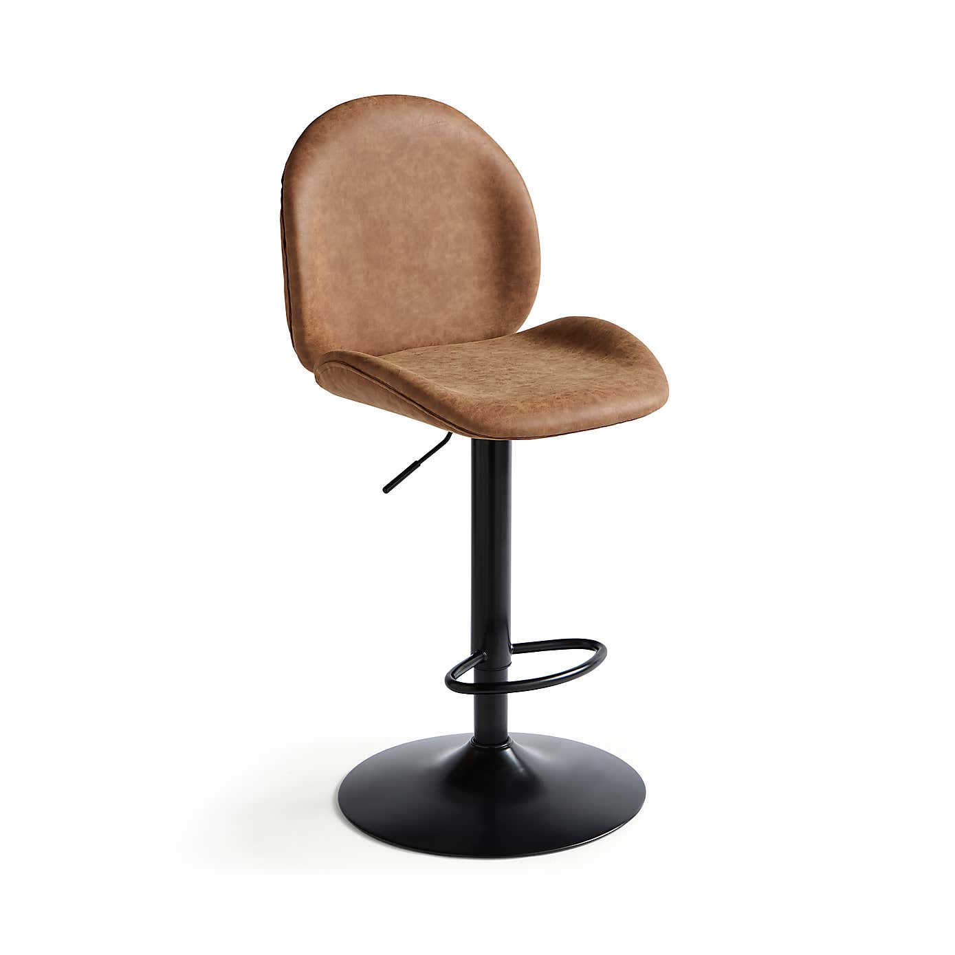 Jayde Adjustable Bar Stool, Faux Leather