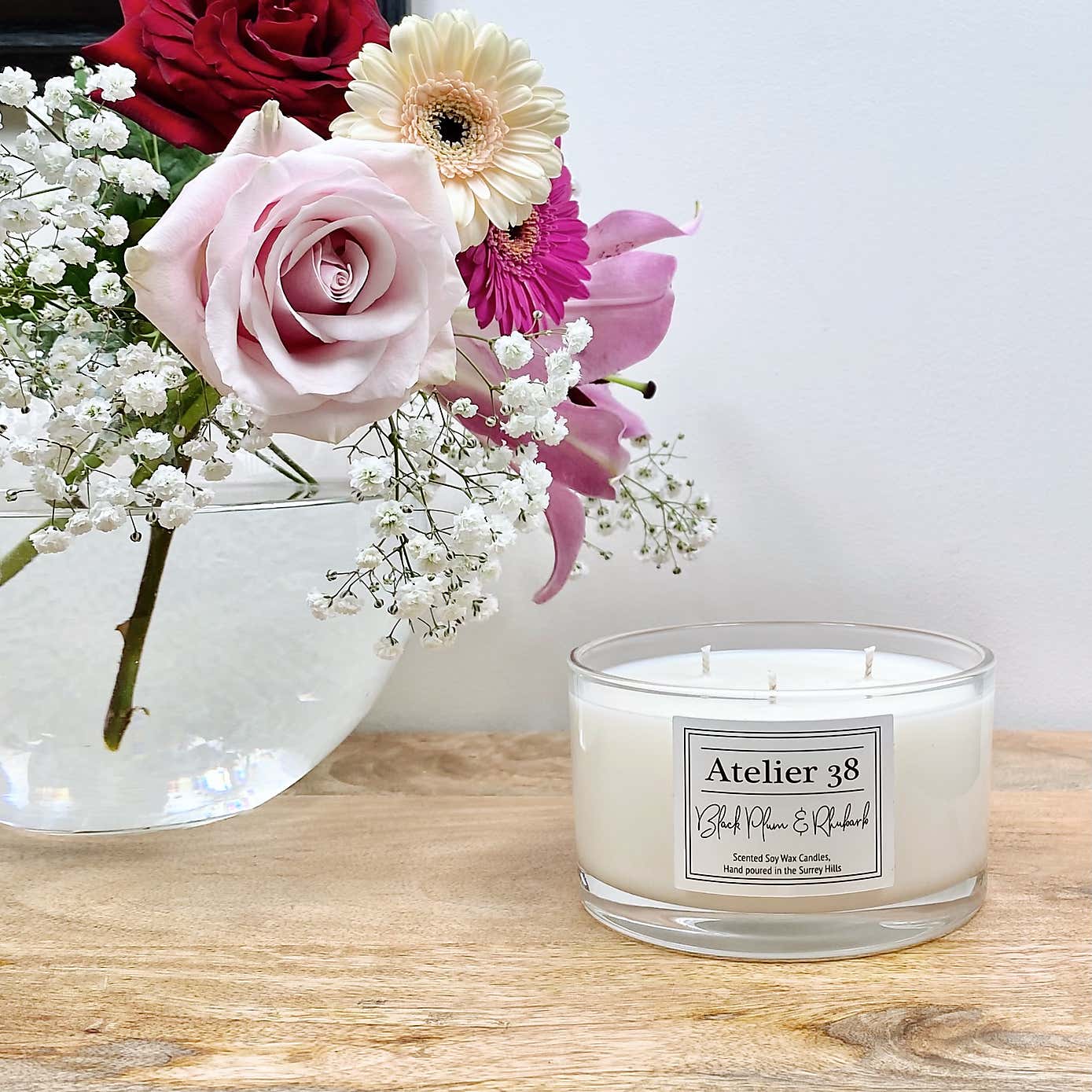 Atelier 38 Black Plum & Rhubarb Large Multi Wick Candle