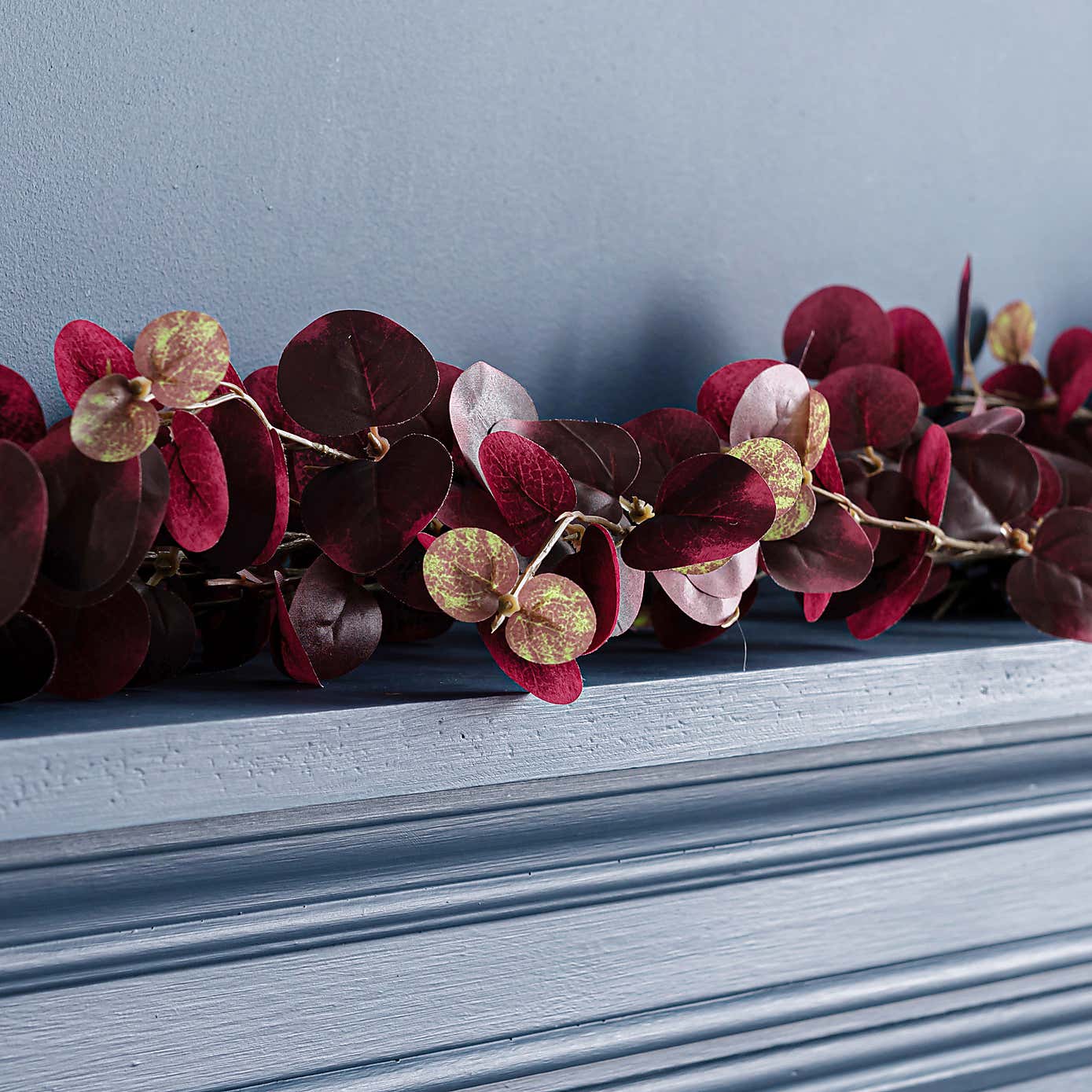 Artificial Autumn Purple Eucalyptus Garland