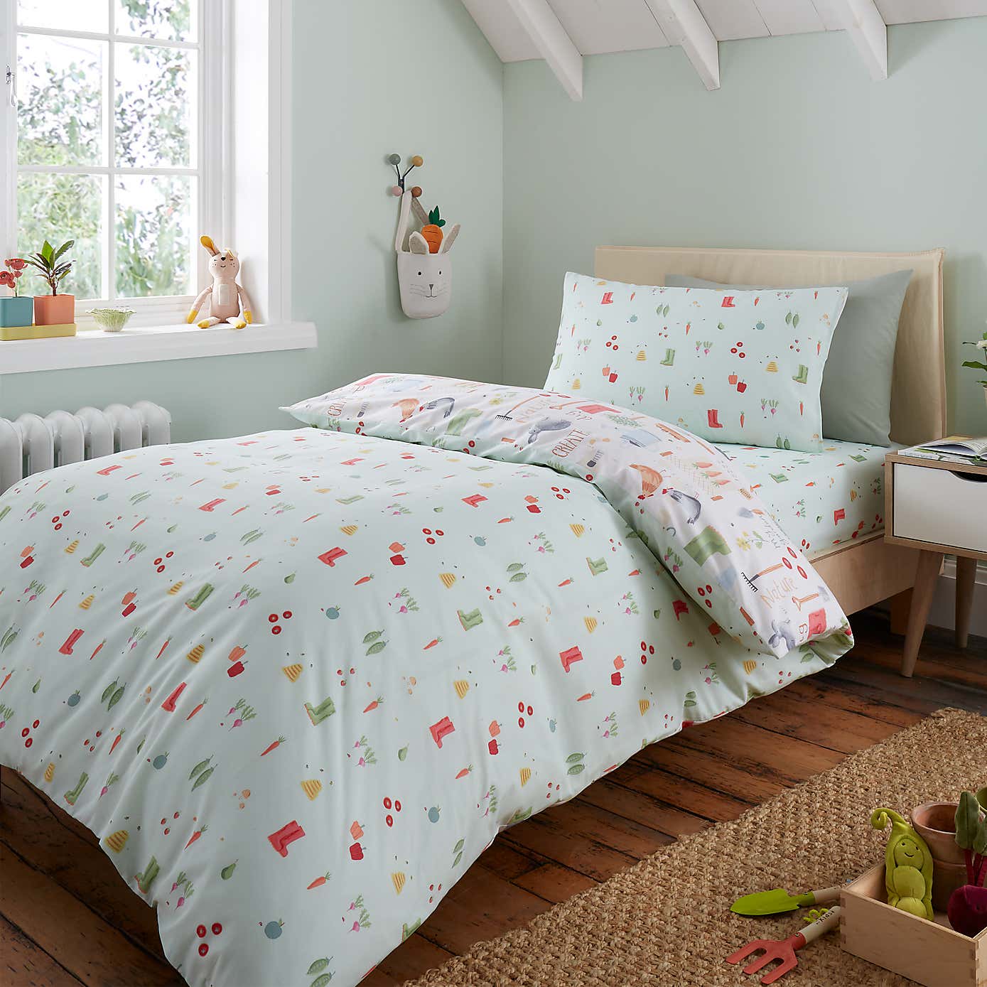 Catherine Lansfield My Allotment Polycotton Duvet Cover & Pillowcase Set