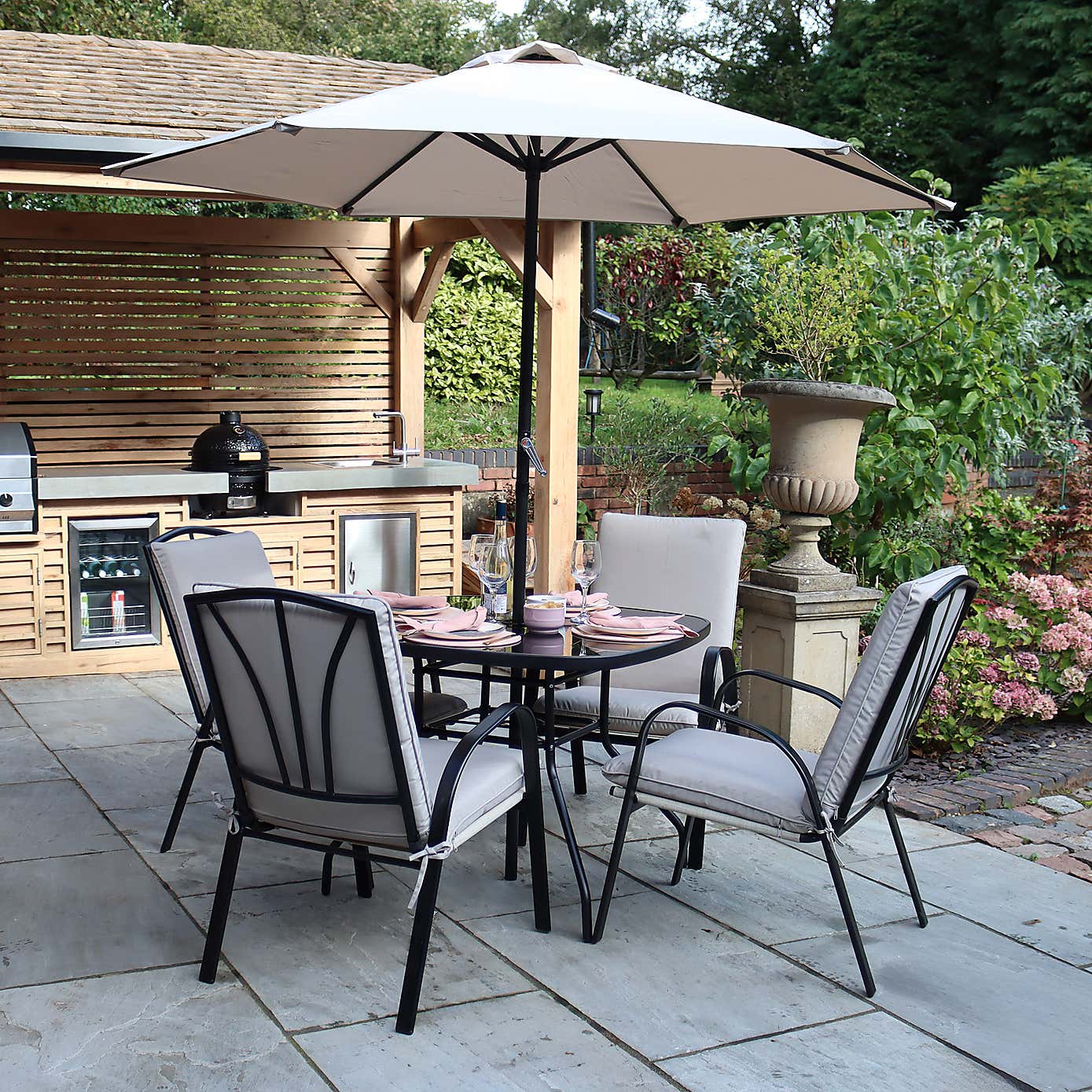 A.Mir Amalfi 4 Seater Padded Garden Set