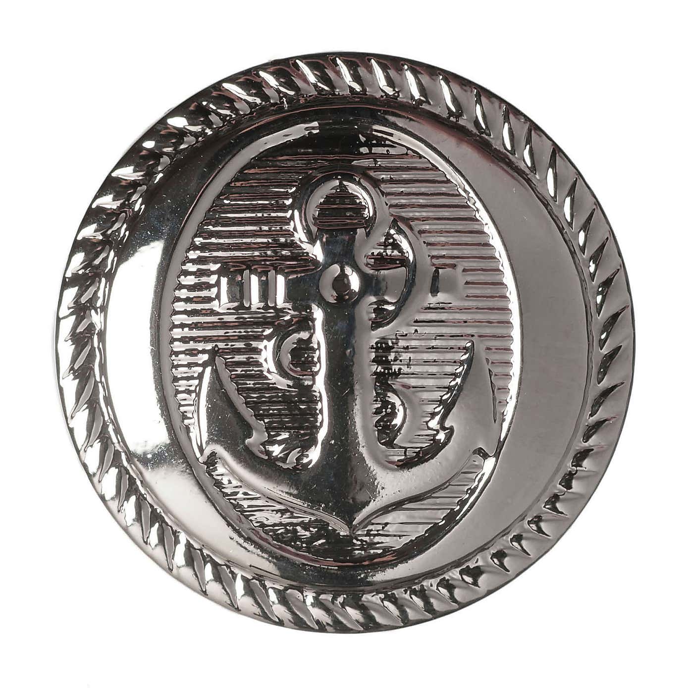 Pack of Four Silver-Look Metal Buttons