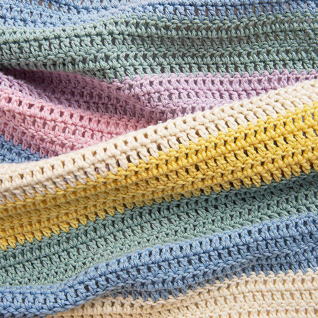 Ssh Baby Striped Blanket Crochet Kit