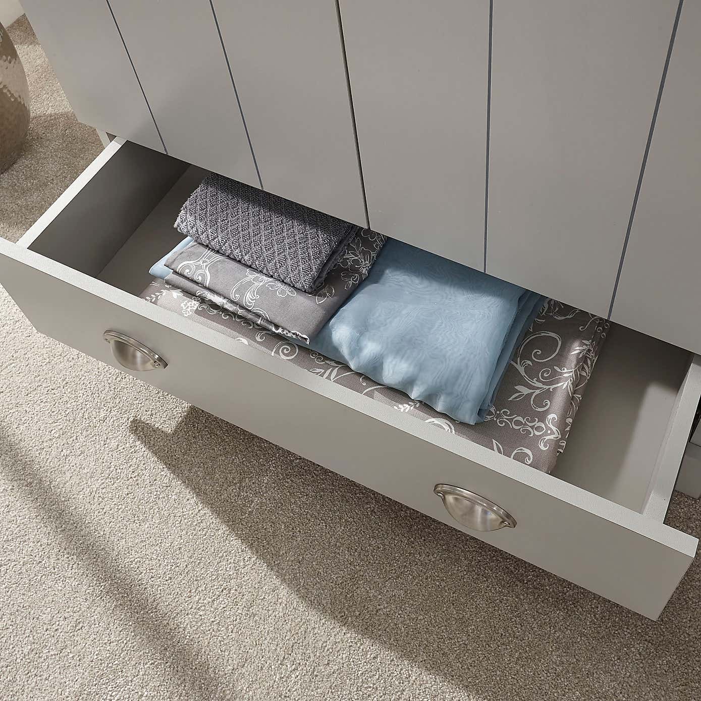 Kendal Double 1 Drawer Wardrobe, Grey