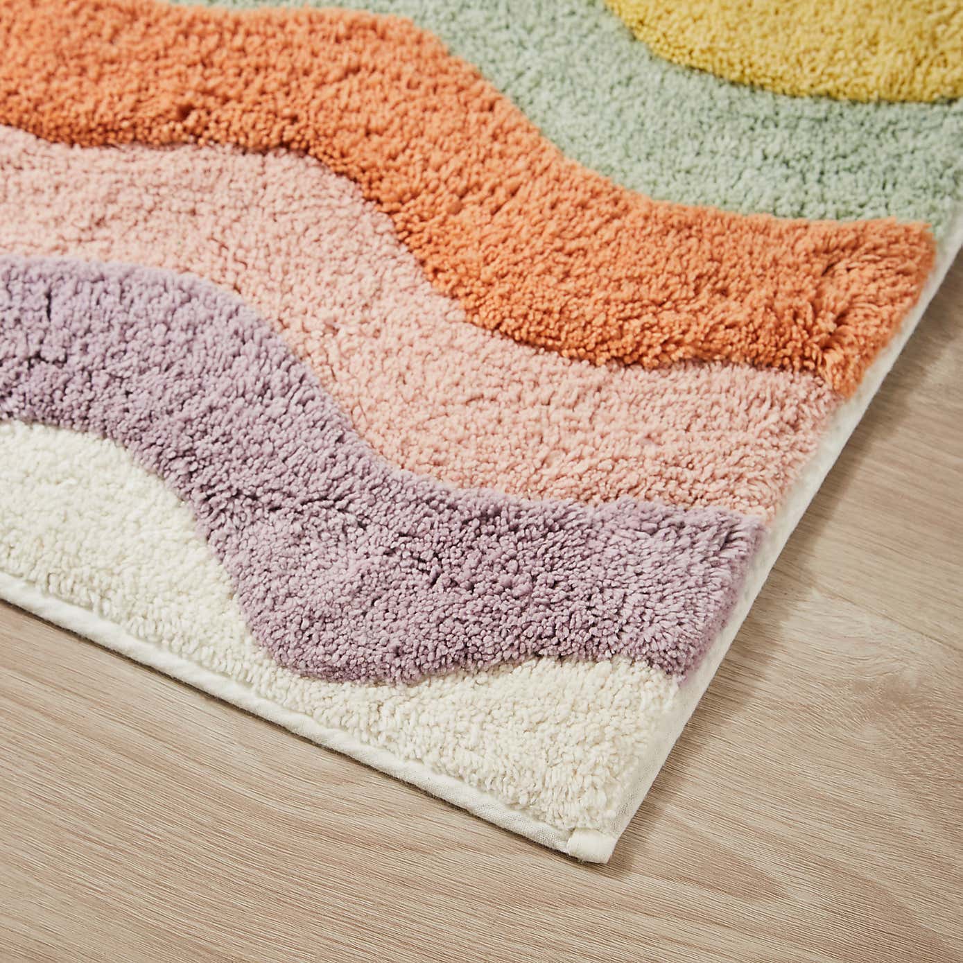 Pastel Rainbow Bath Mat