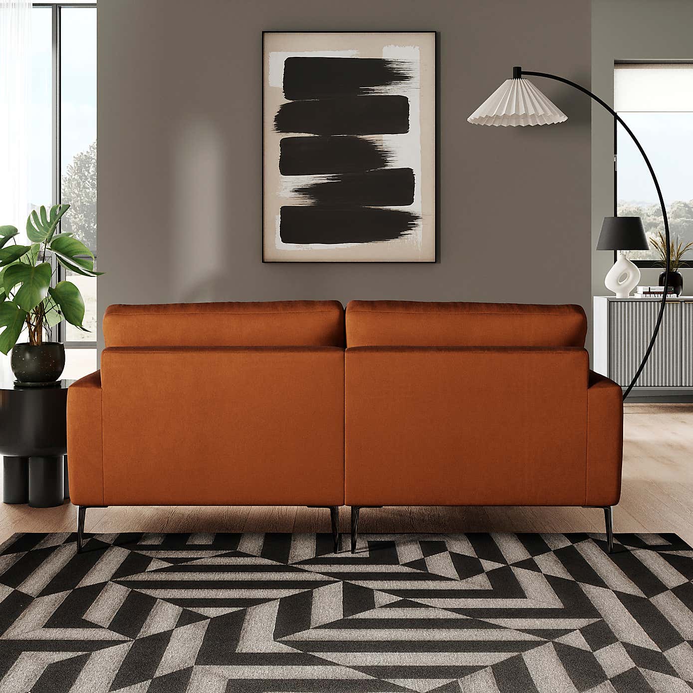 Lawson Matte Plush Velvet Corner Chaise Sofa