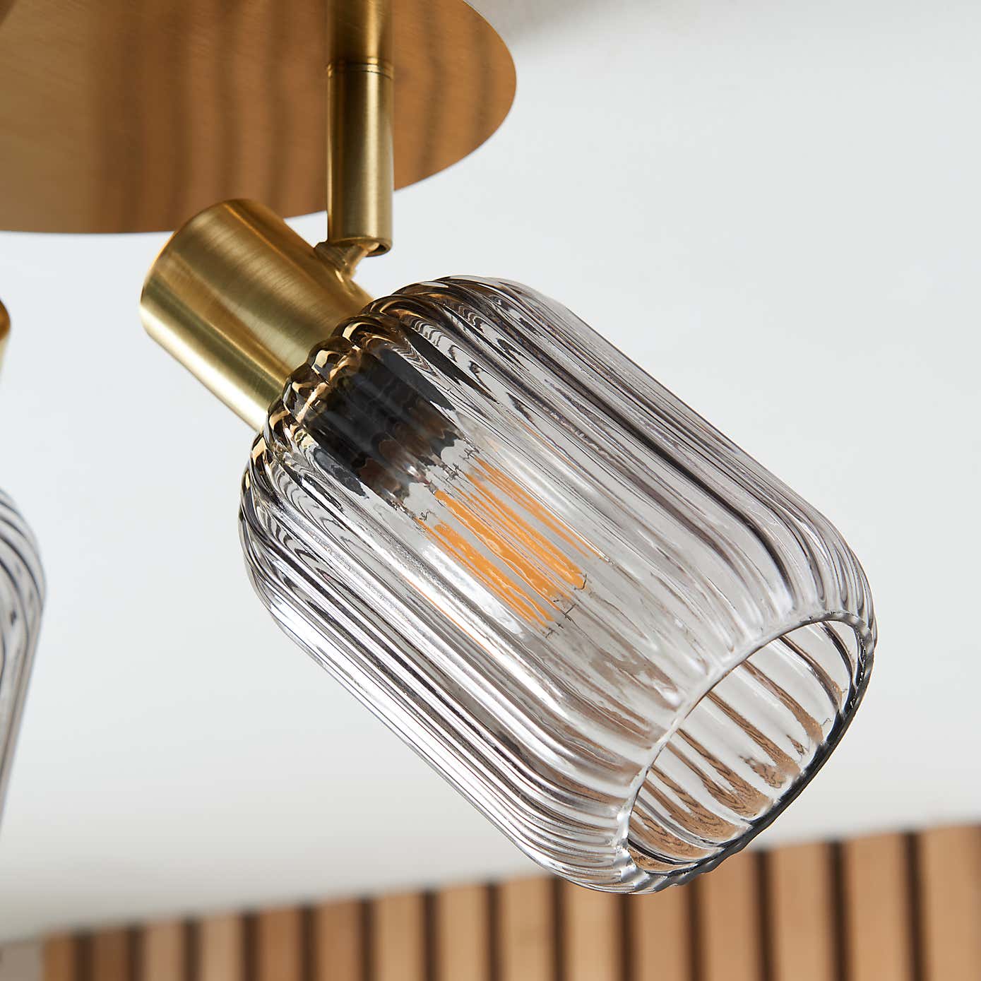 Riley Mid Century Ribbed 3 Light Spotlight