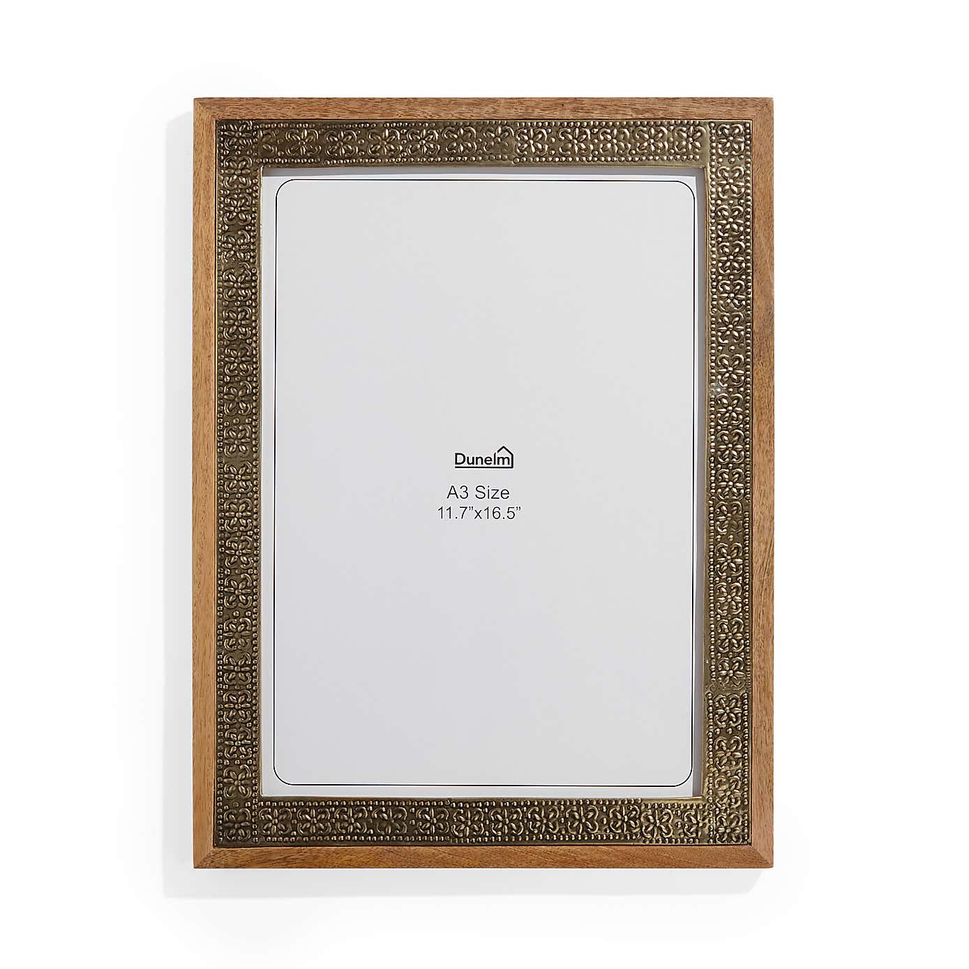 Detailed Gold Metal Wooden Edge Photo Frame