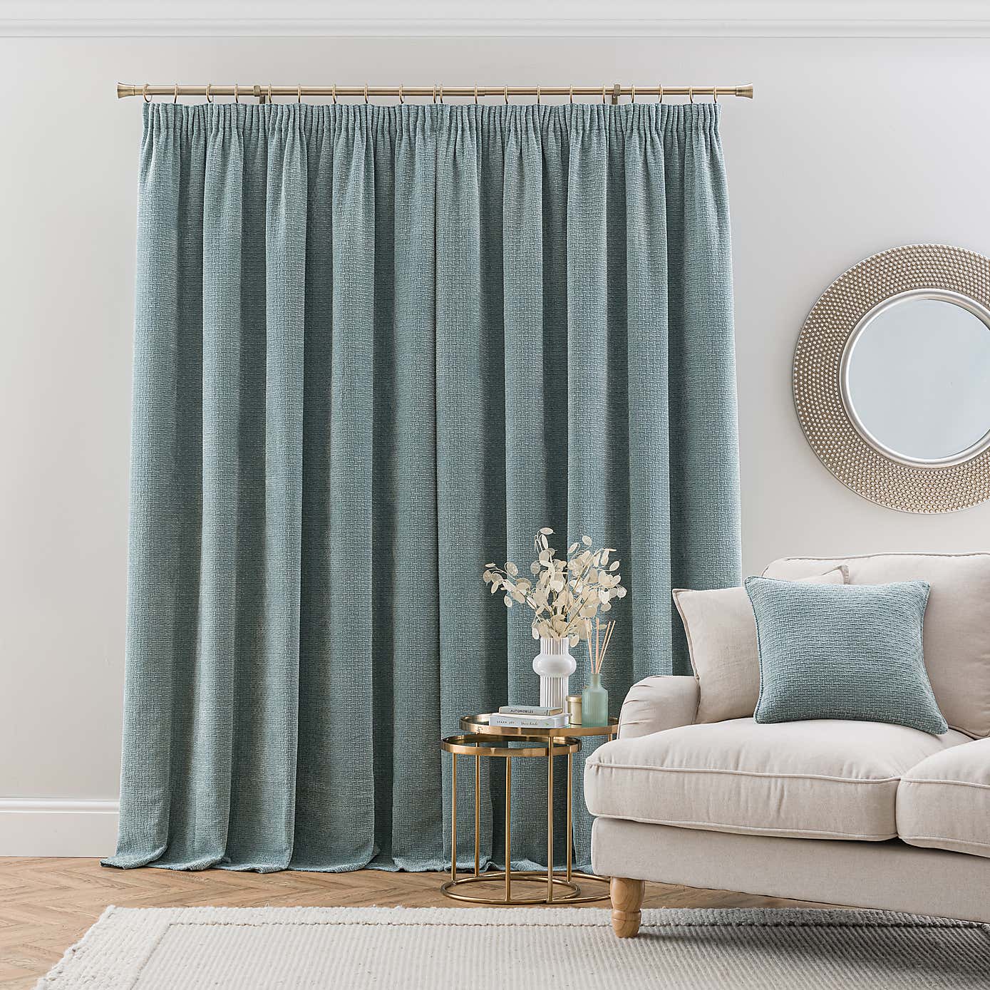 Alayna Chenille Pencil Pleat Curtains