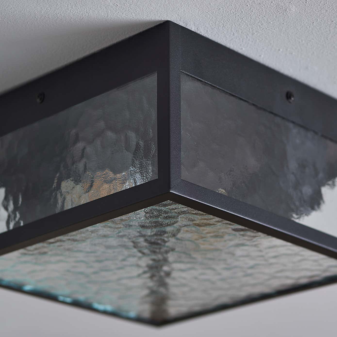 London Indoor Outdoor 2 Light Flush Ceiling Fitting