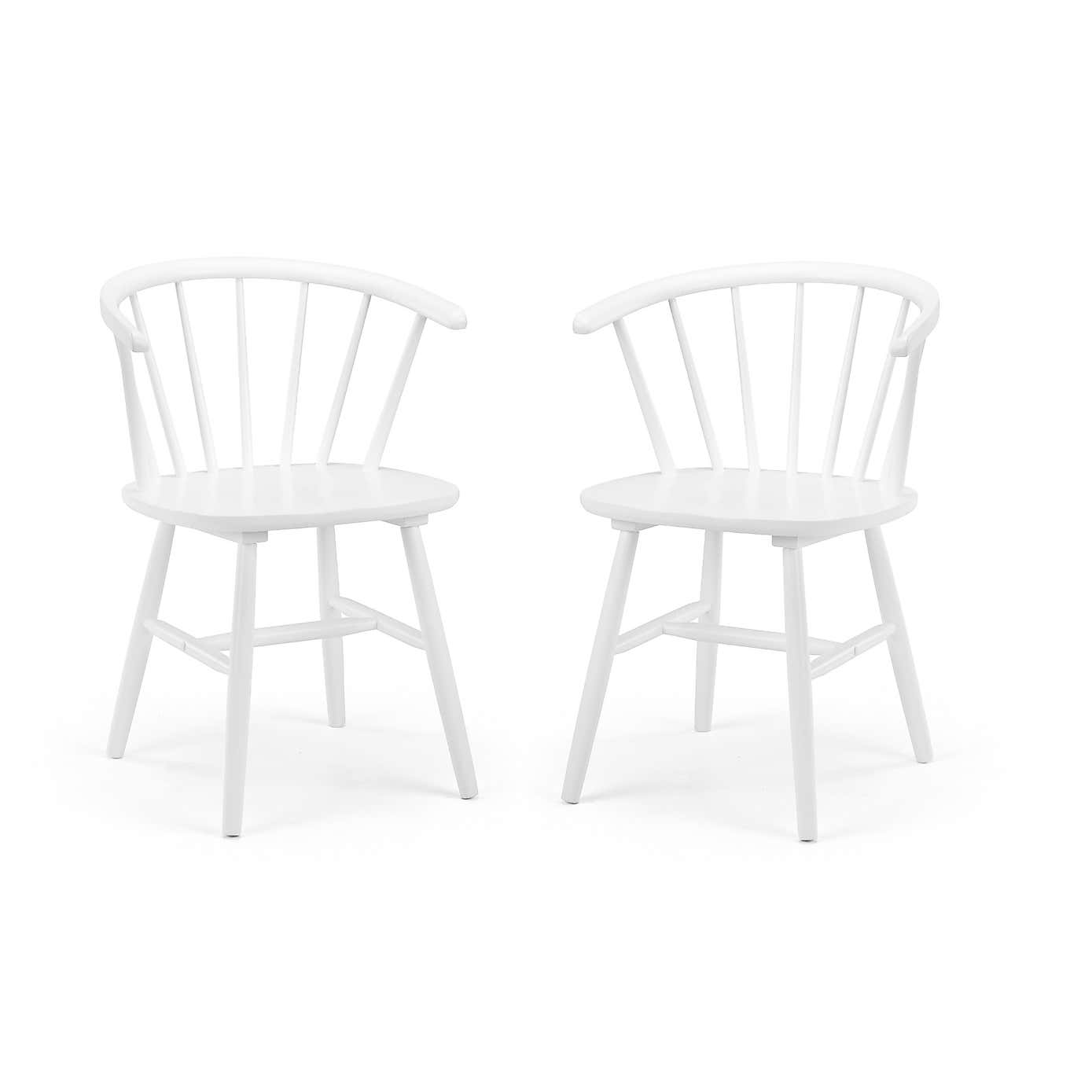 Modena Set Of 2 Dining Chairs, Rubberwood
