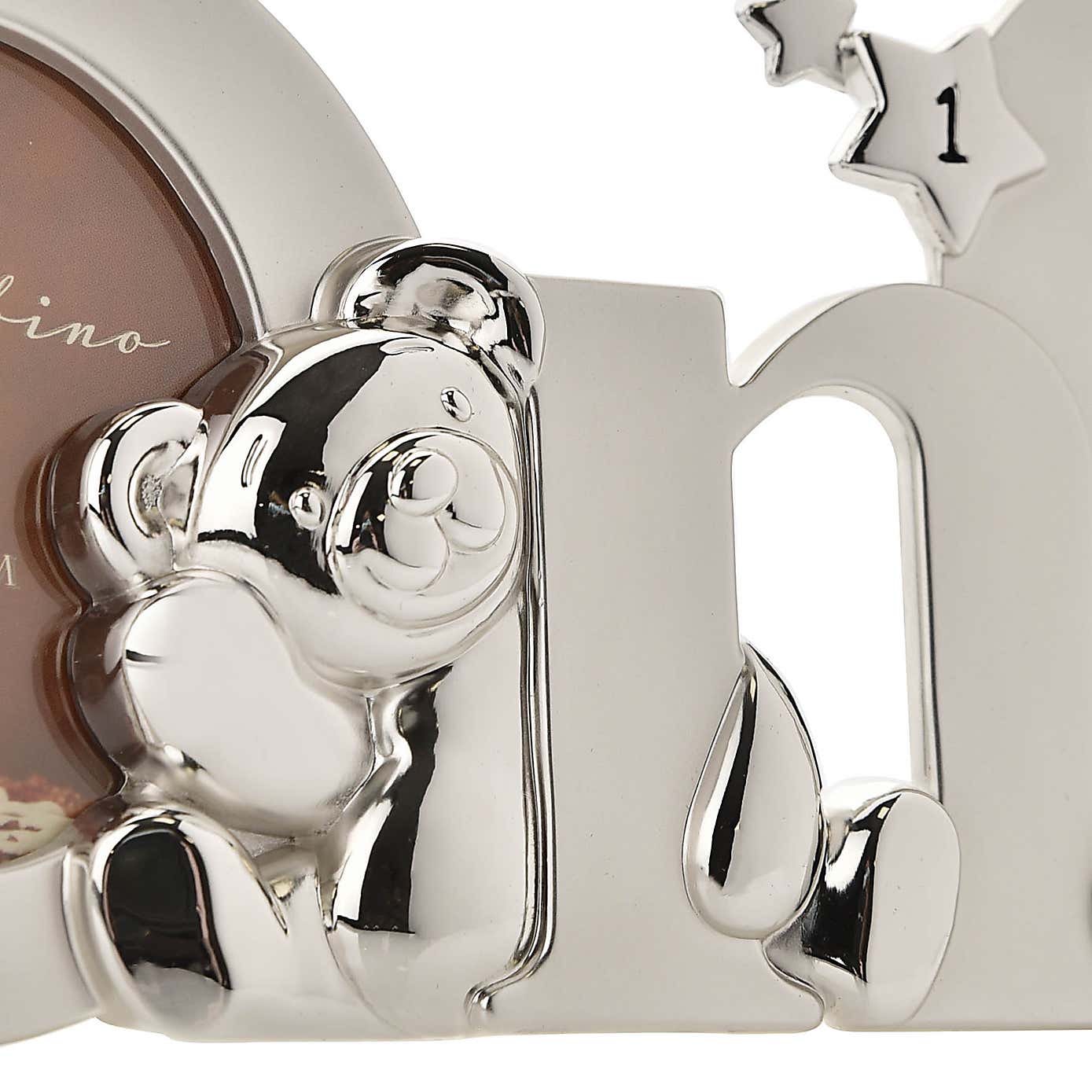 Bambino Silver effect Cutout Letters 'One' Photo Frame