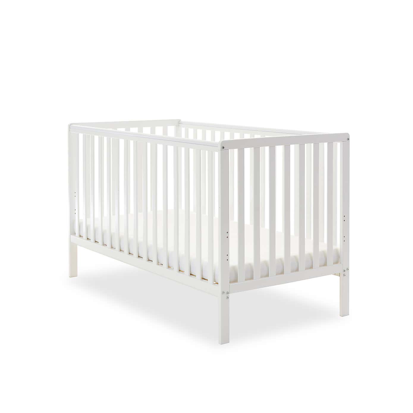 OBaby Bantam Cot Bed, White Pine