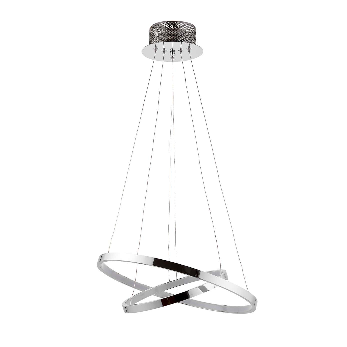 Vogue Kline 2 Light Integrated LED Hoops Ceiling Fitting
