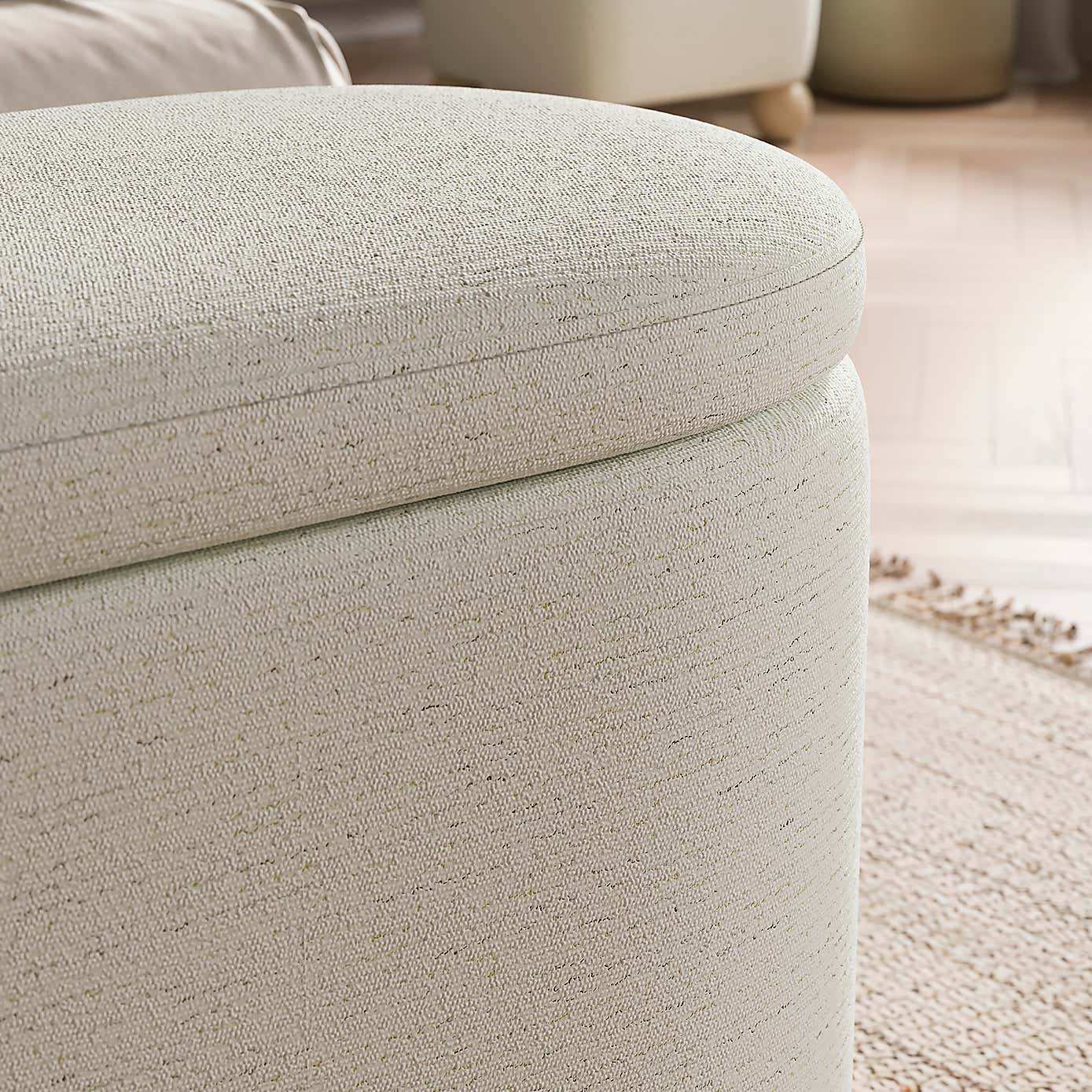 Nylah Boucle Fleck Storage Ottoman
