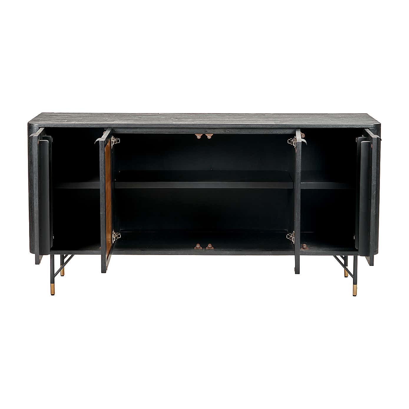 Fiji 4 Door Sideboard, Acacia Wood and Rattan