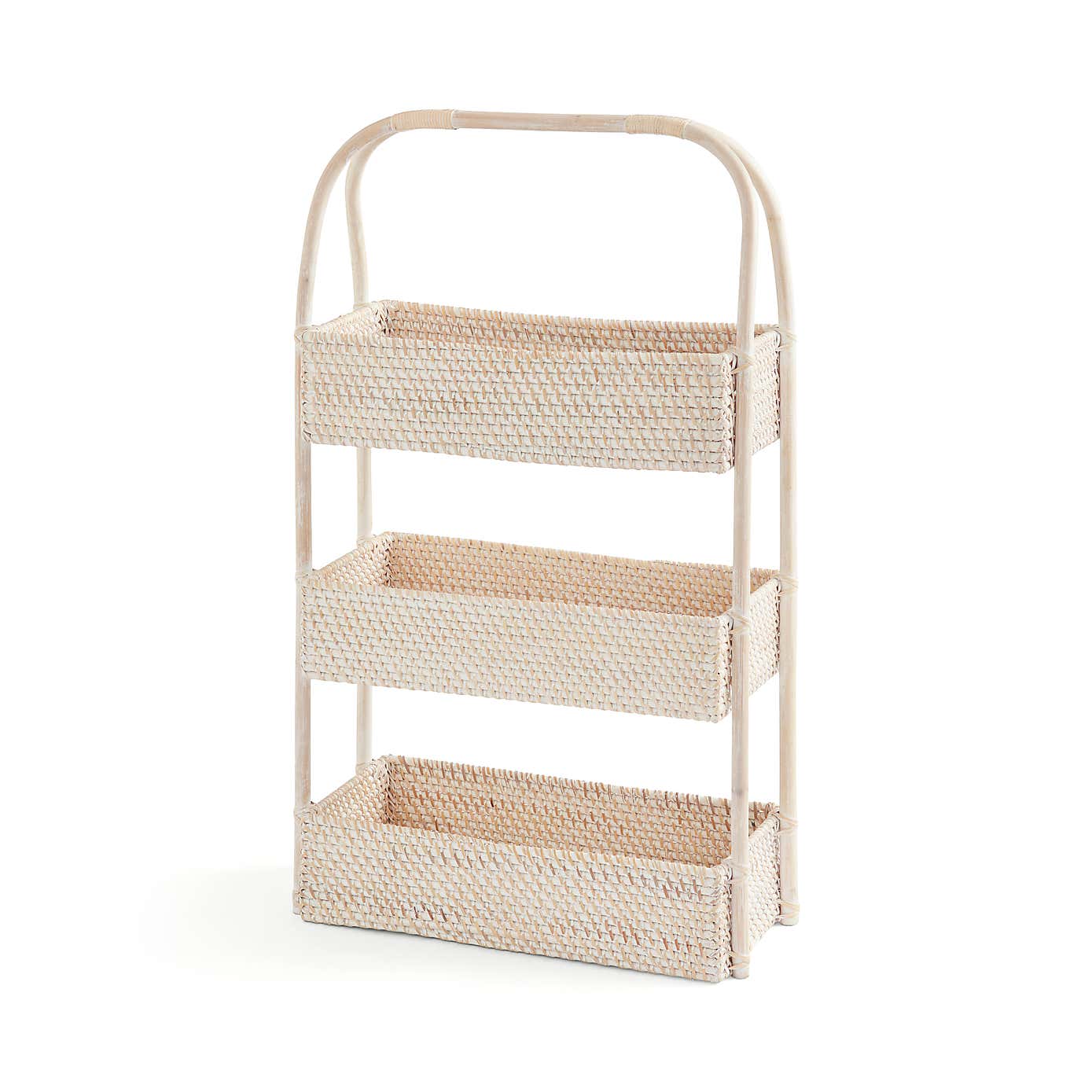 The Edited Life Rattan White Wash Caddy