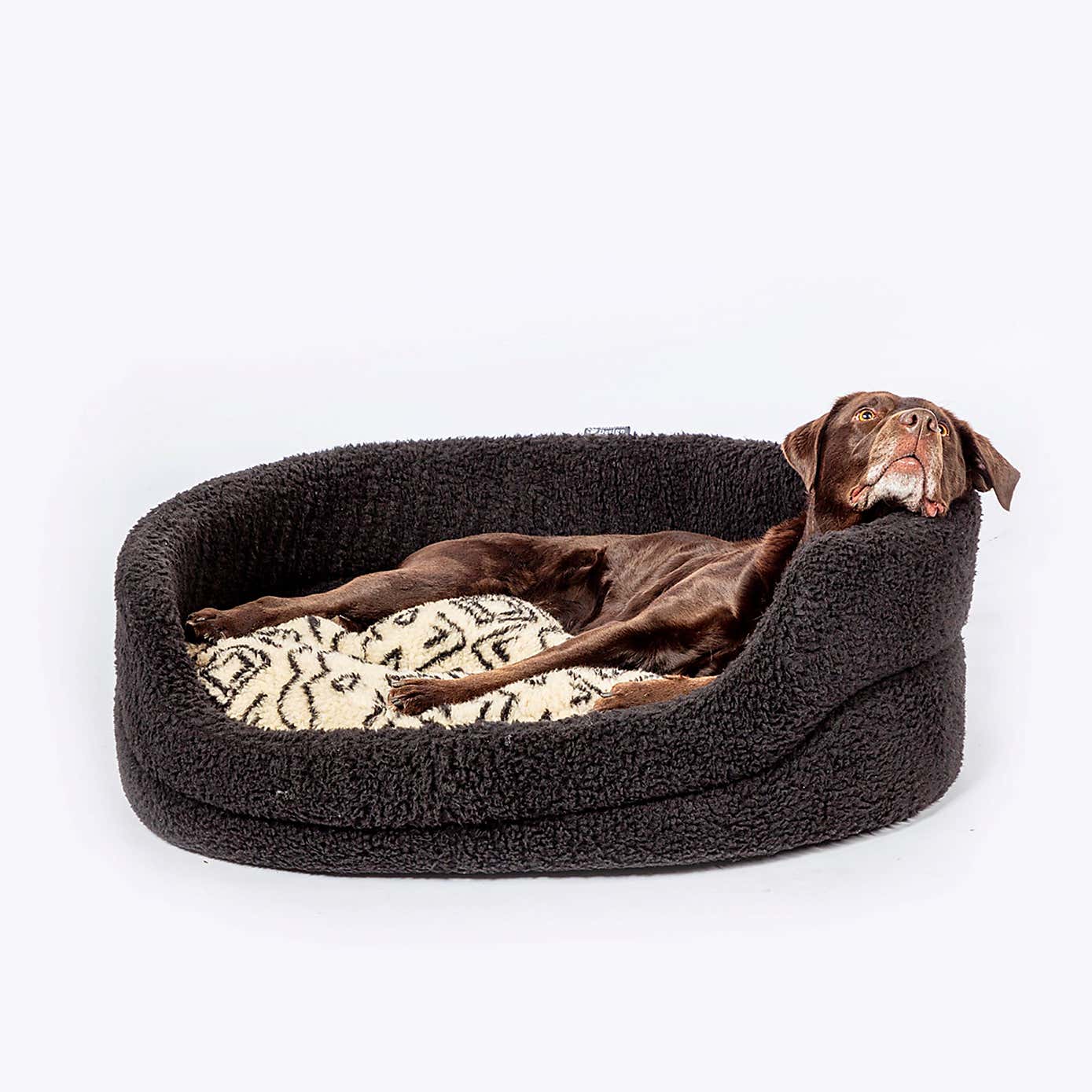 Danish Design Fleece Geometric Slumber Dog Bed