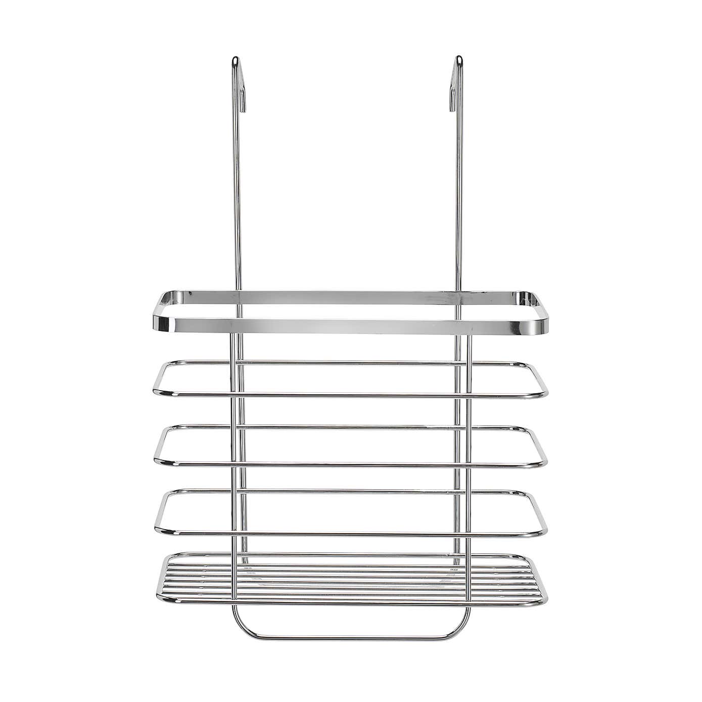 Hook Over Chrome Shower Screen Caddy