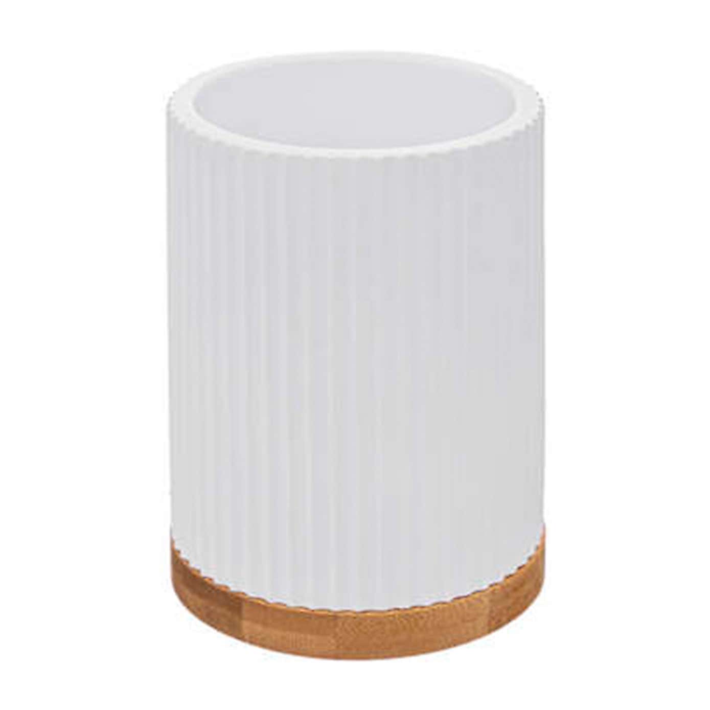 Modern Bamboo Toilet Brush and Holder