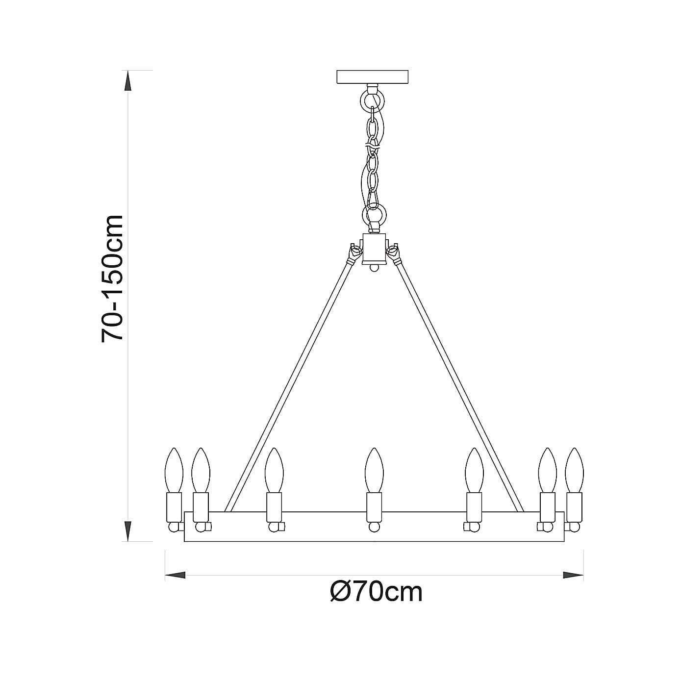 Vogue Lannister 12 Light Pendant Light