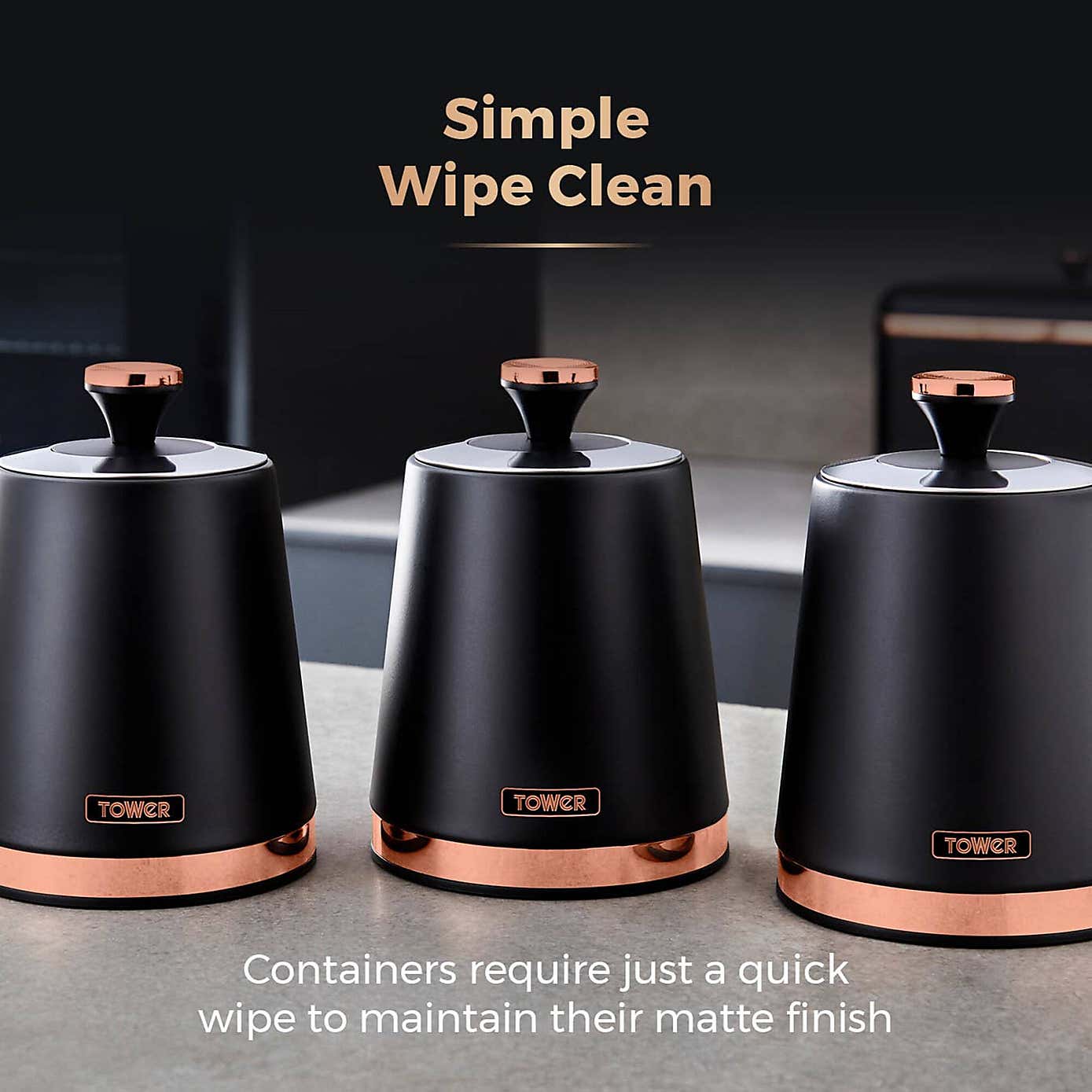 Tower Set of 3 Cavaletto Canisters