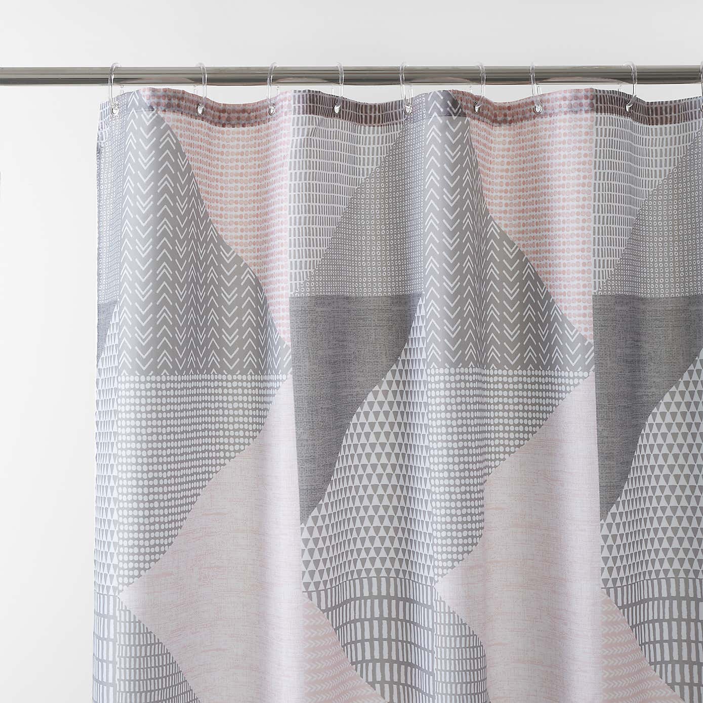 Catherine Lansfield Larsson Geometric Shower Curtain