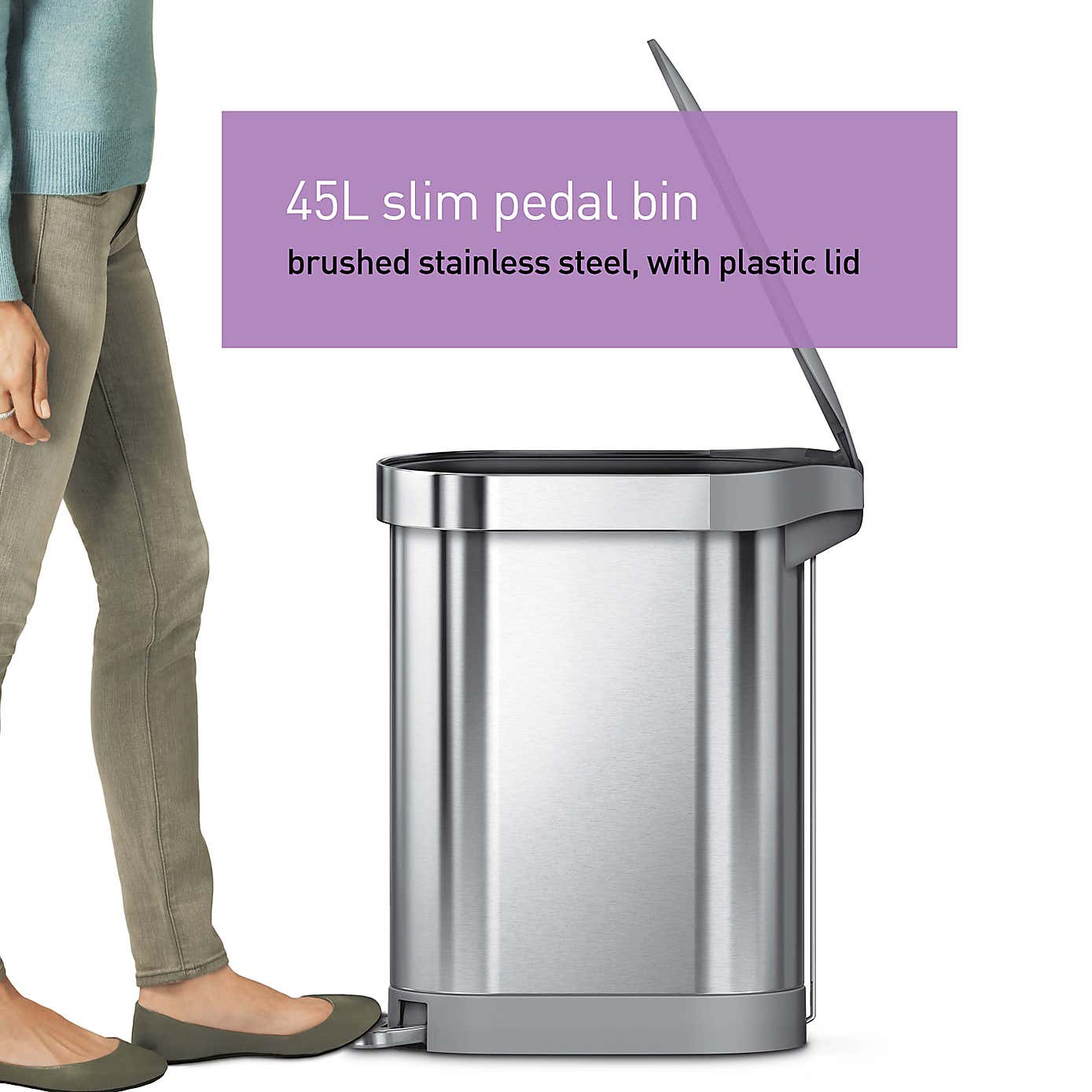 Simplehuman Slim 45L Pedal Bin