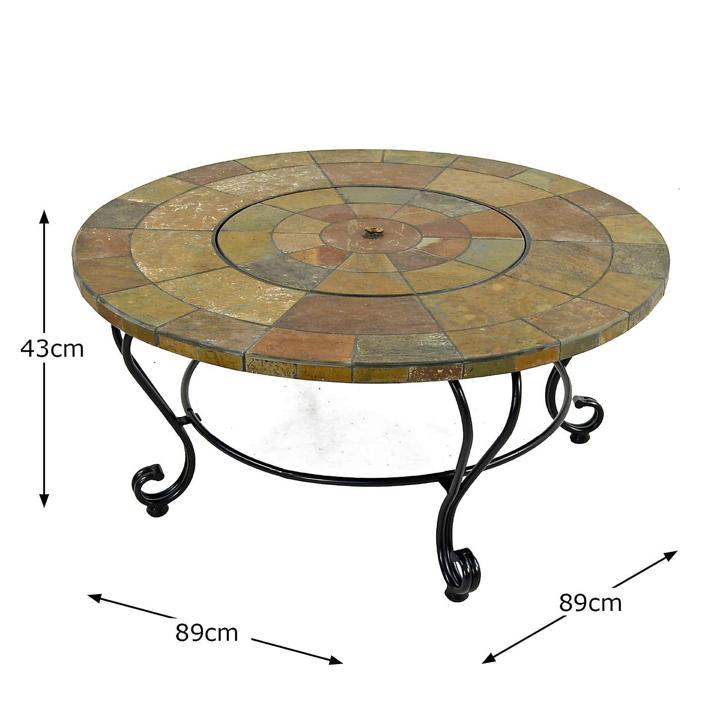 Bayfield Coffee Table Firepit 89cm