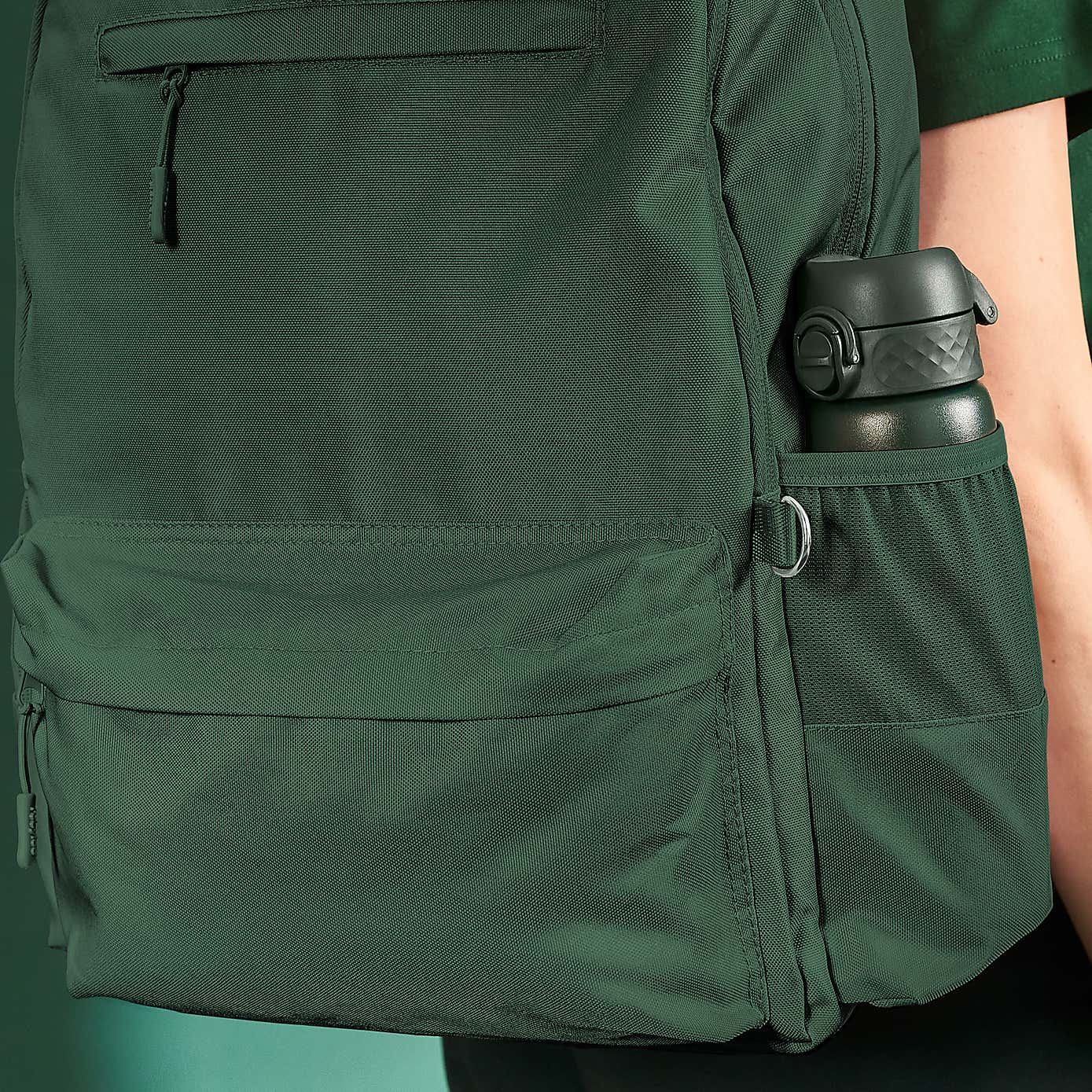 Ion8 Leak Proof Stainless Steel Slim Water Bottle, 600ml