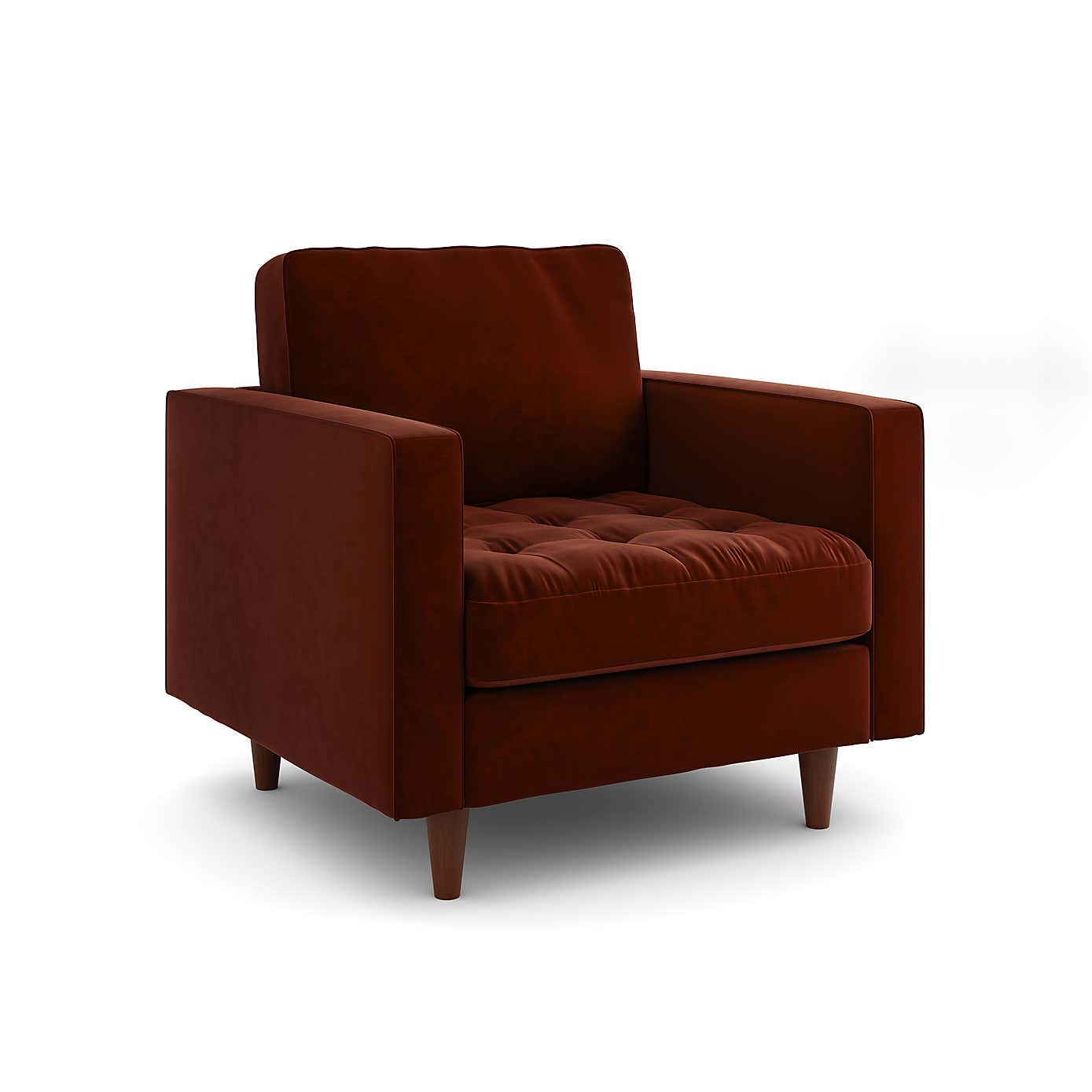 Zoe Casual Sit Velvet Armchair