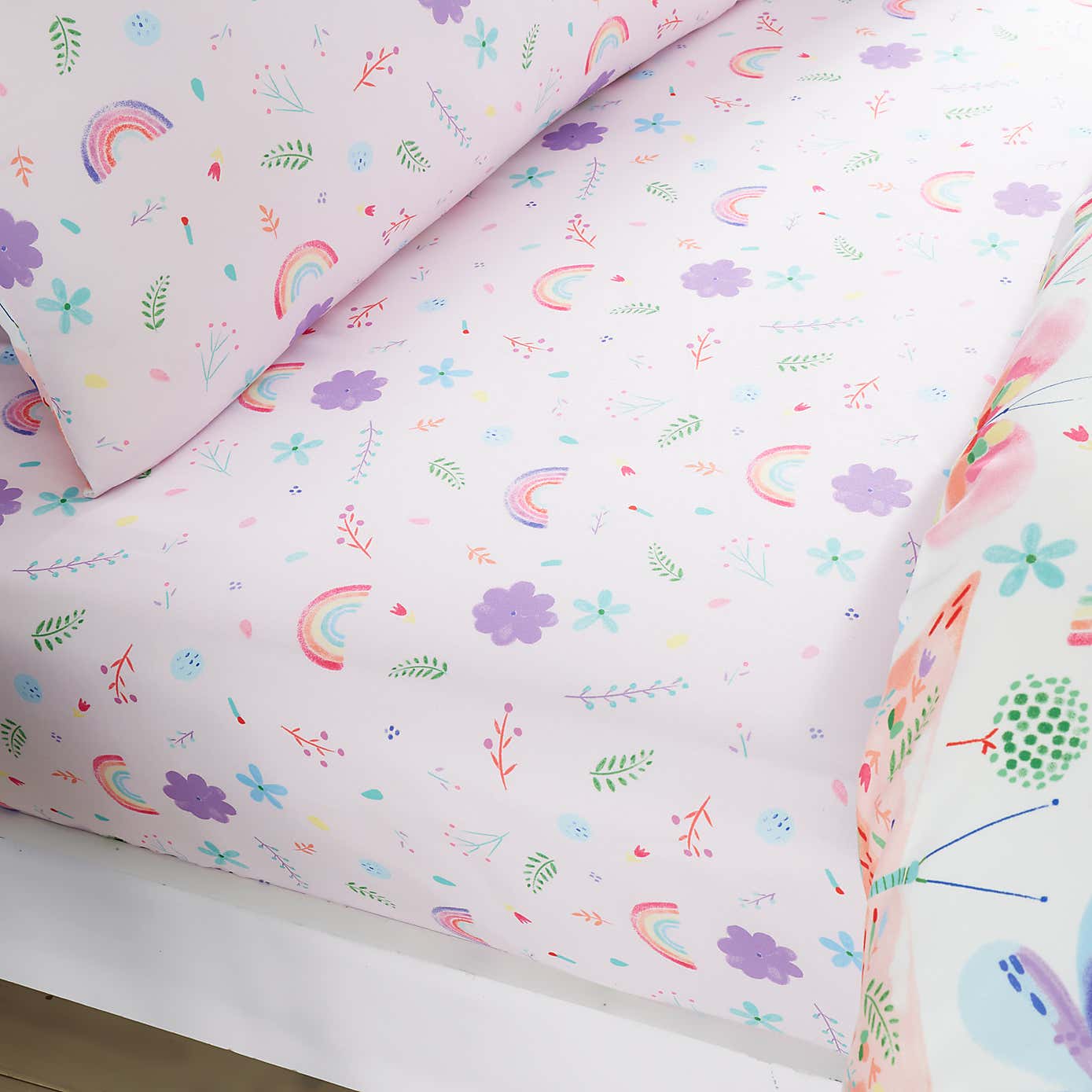 Painted Butterfly Duvet Cover and Pillowcase Set