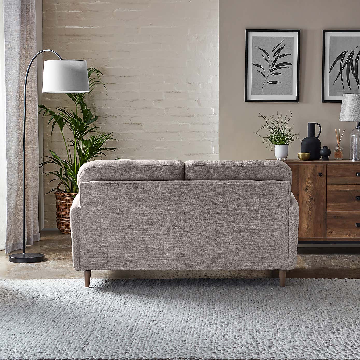 Sven Tonal Weave 2 Seater Sofa