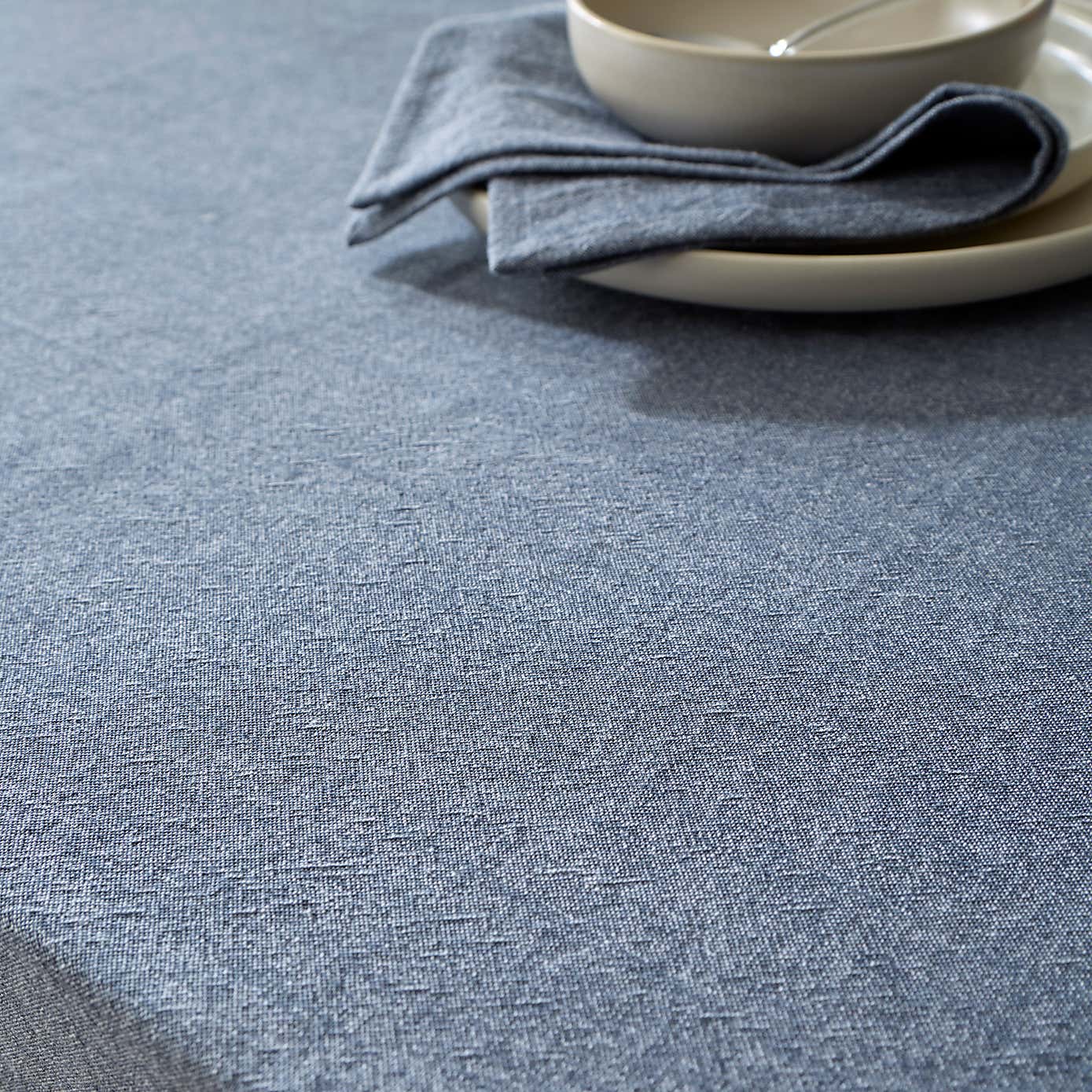 Fairford Navy Cotton Tablecloth