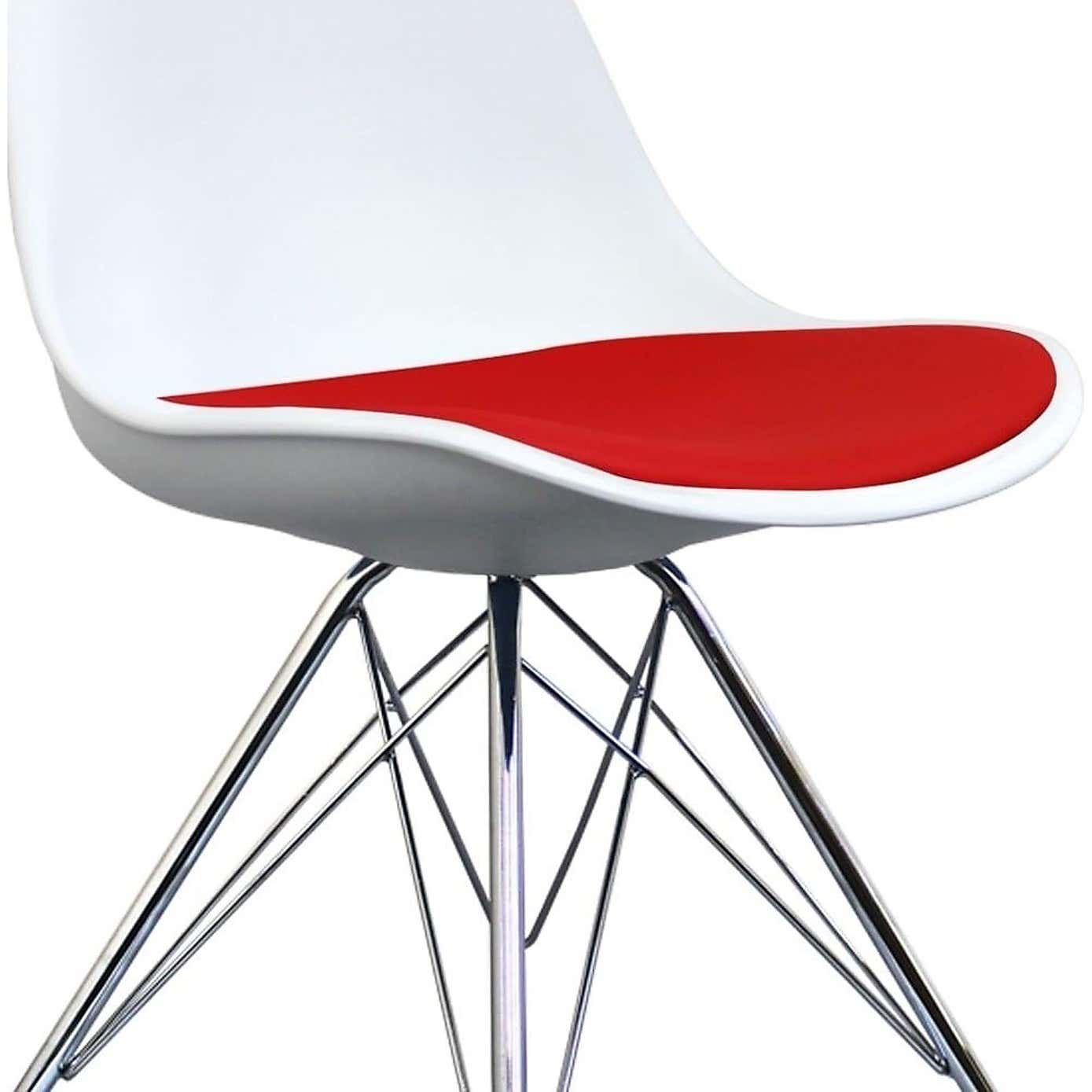 Fusion Living Soho White Plastic Dining Chair