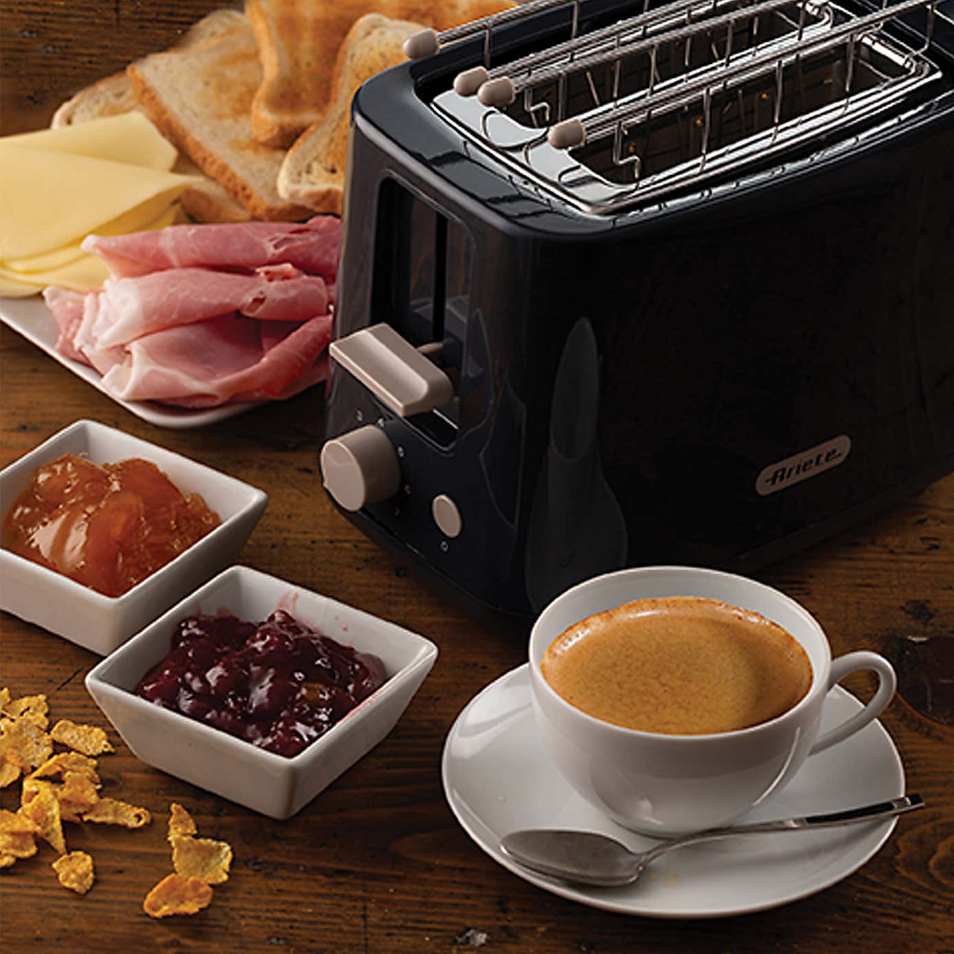 Ariete Breakfast Line 2 Slice Dark Grey Toaster
