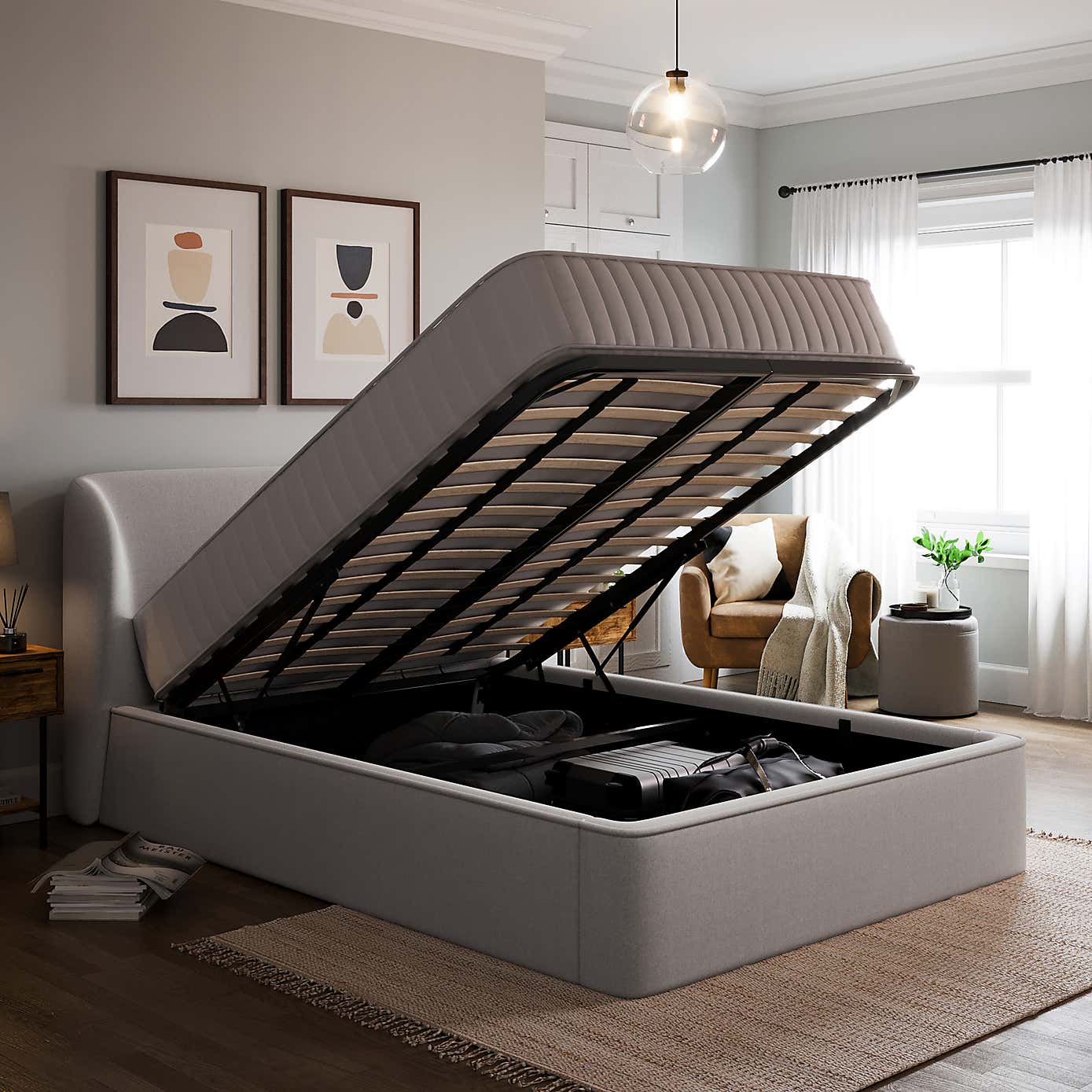 Curves Storage Bed